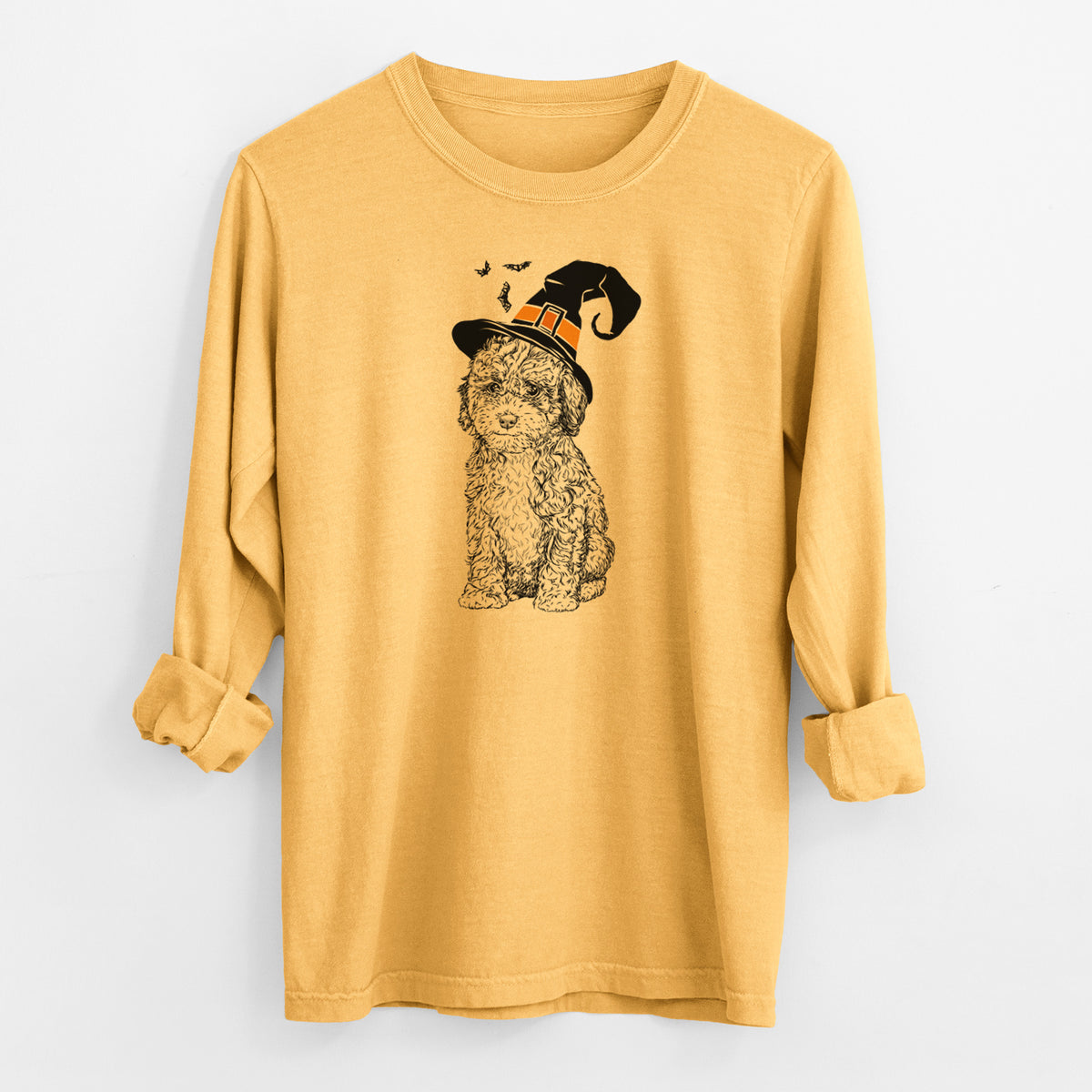 Witch Sweet Tea the Mini Doodle - Men's Heavyweight 100% Cotton Long Sleeve