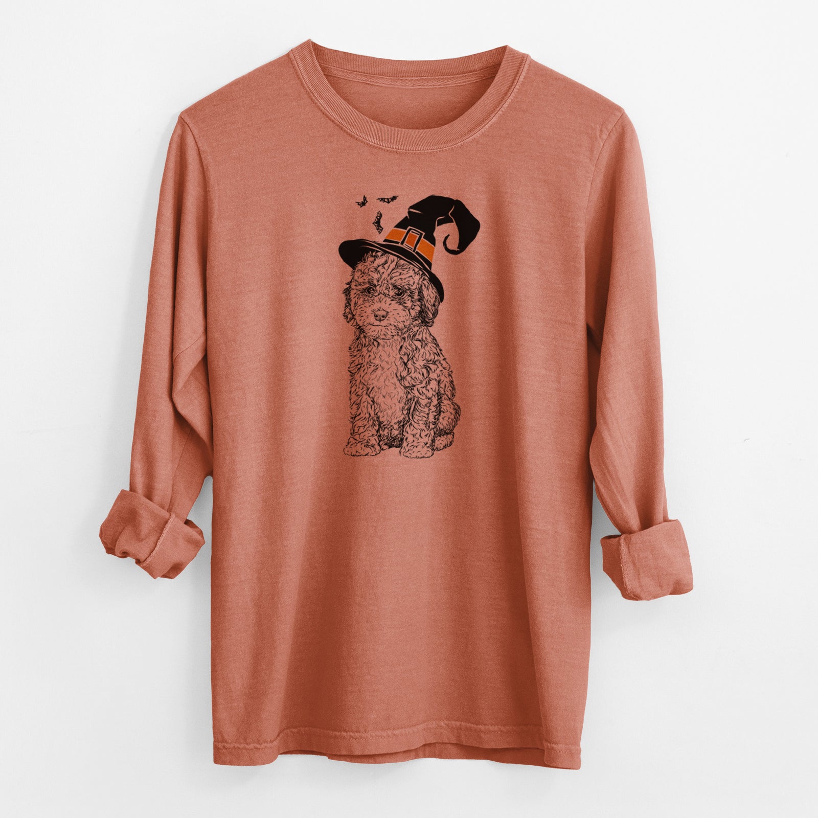 Witch Sweet Tea the Mini Doodle - Men's Heavyweight 100% Cotton Long Sleeve