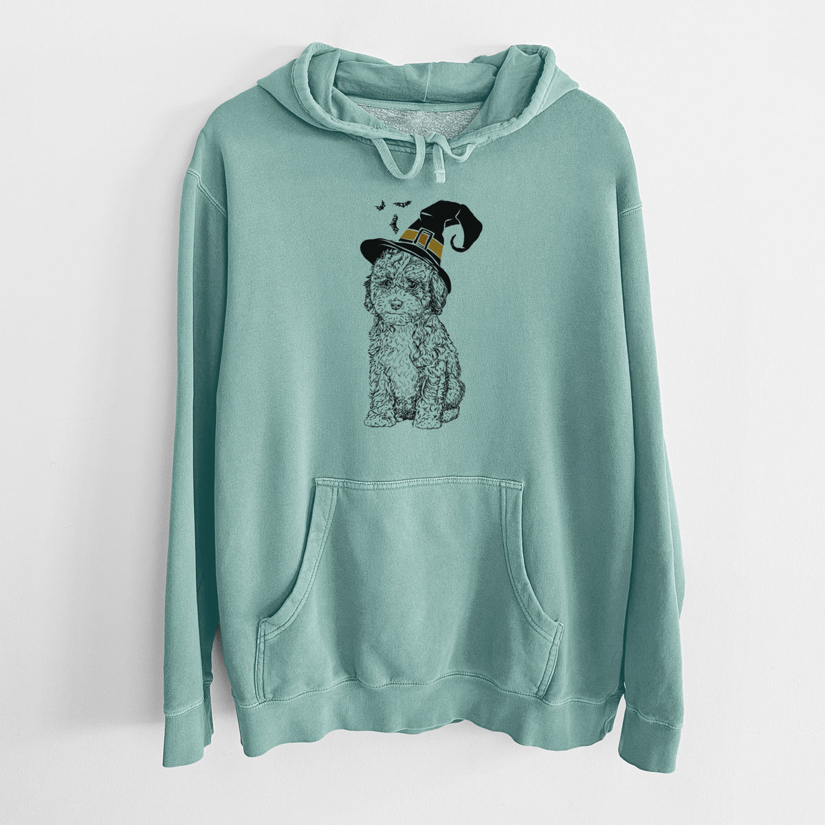 Witch Sweet Tea the Mini Doodle - Unisex Pigment Dyed Hoodie