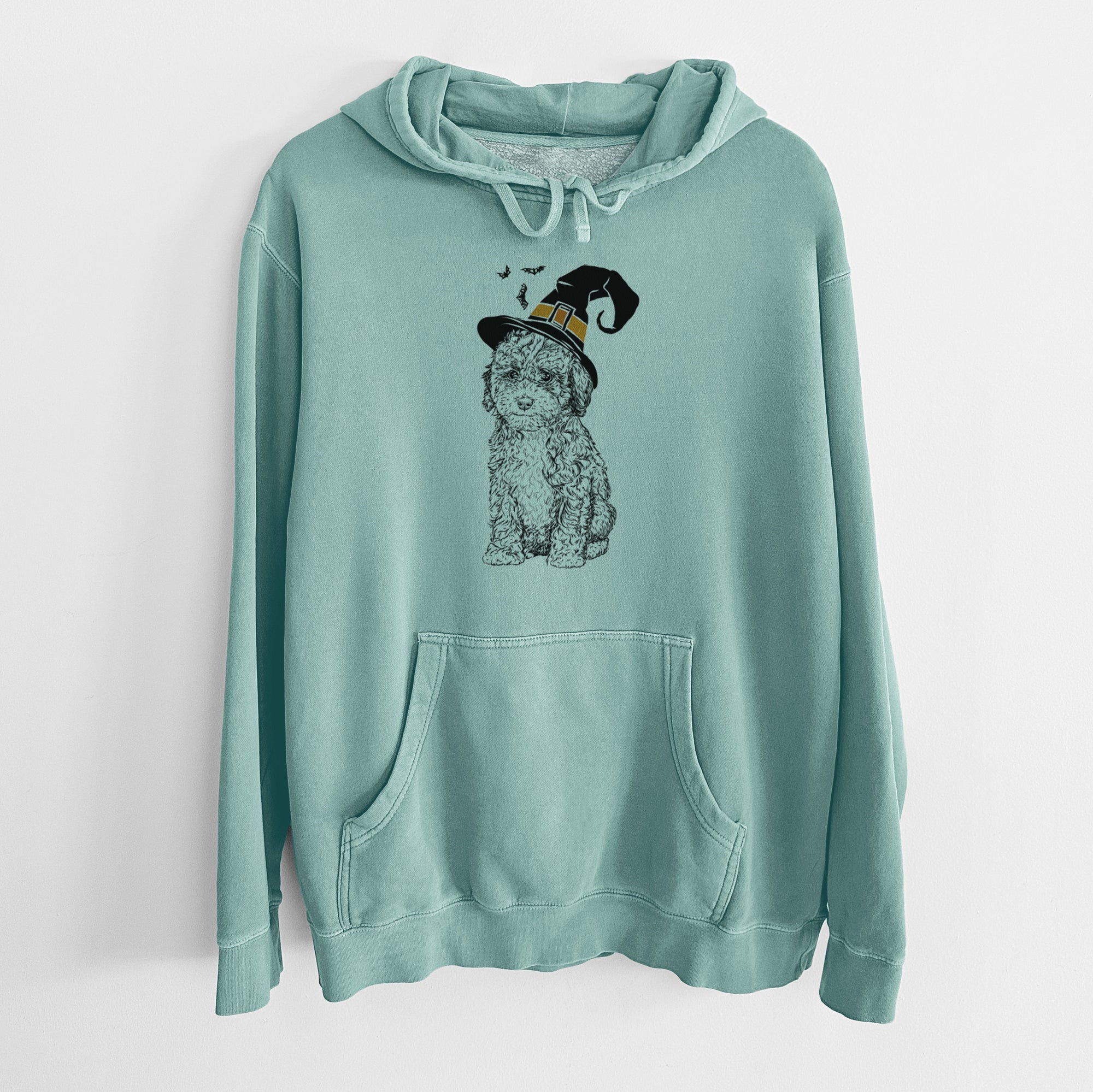 Witch Sweet Tea the Mini Doodle - Unisex Pigment Dyed Hoodie