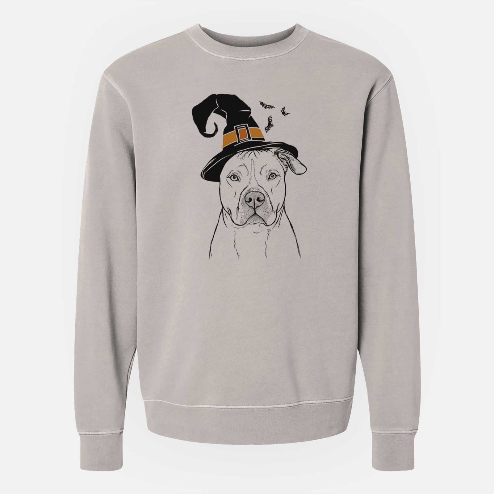 Witch Teddy Jam the Pitbull - Unisex Pigment Dyed Crew Sweatshirt