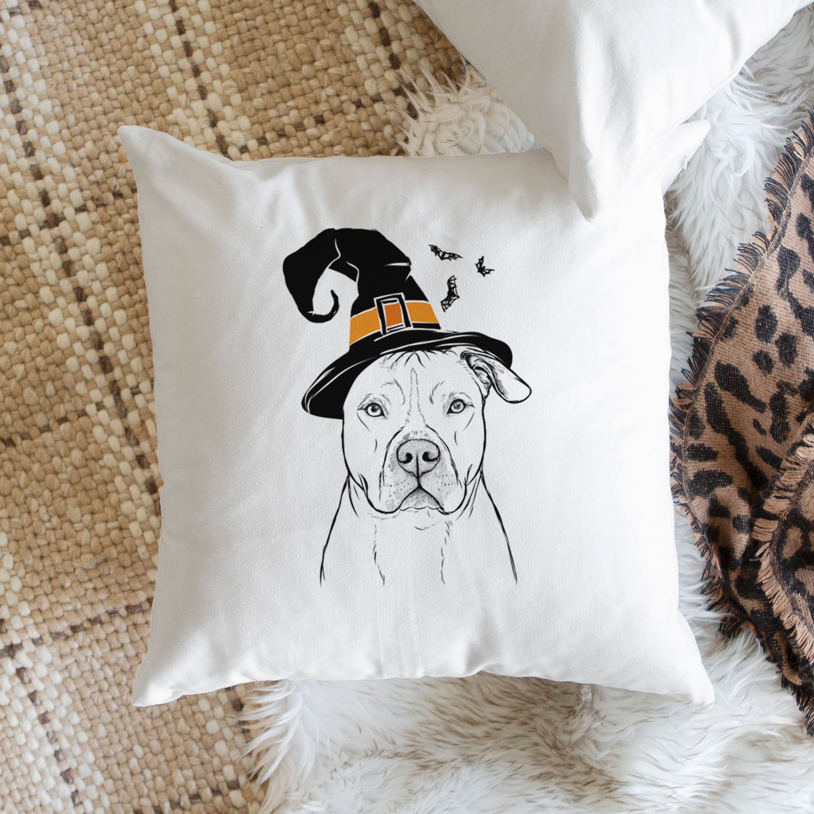 Teddy Jam the Pitbull - Throw Pillow Cover