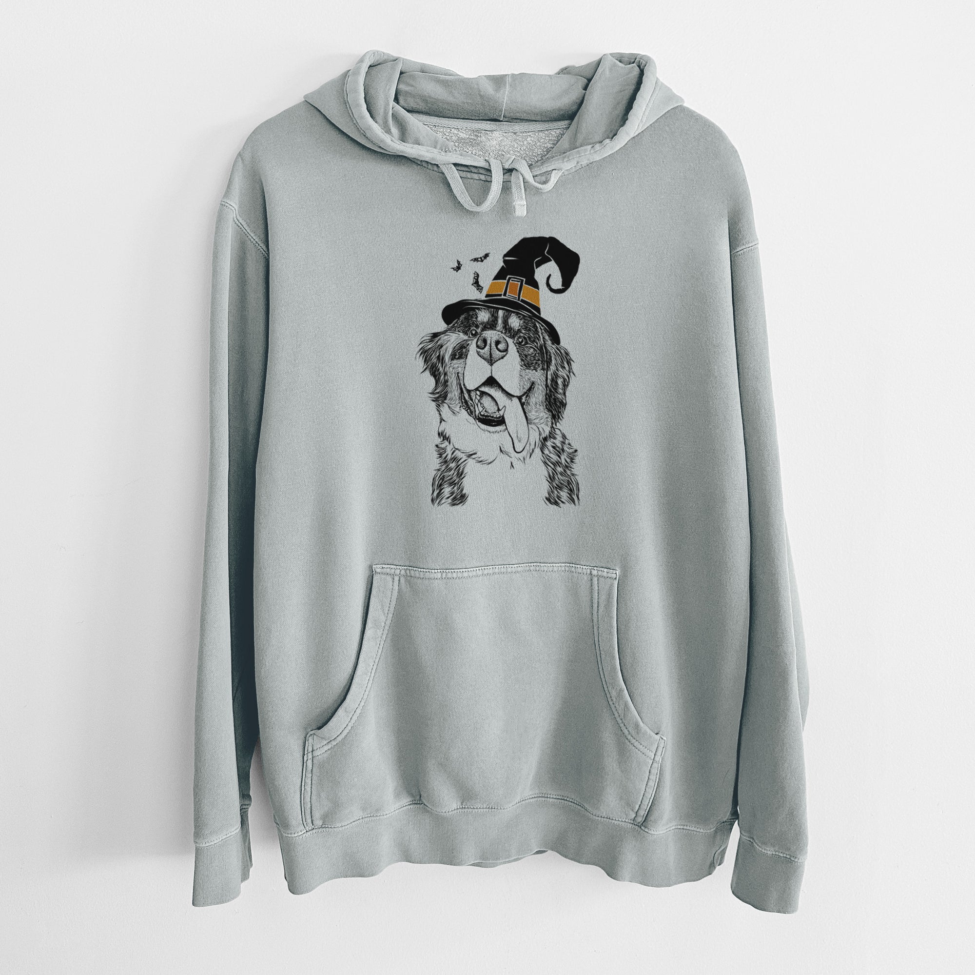 Witch Theo the Bernese Mountain Dog - Unisex Pigment Dyed Hoodie