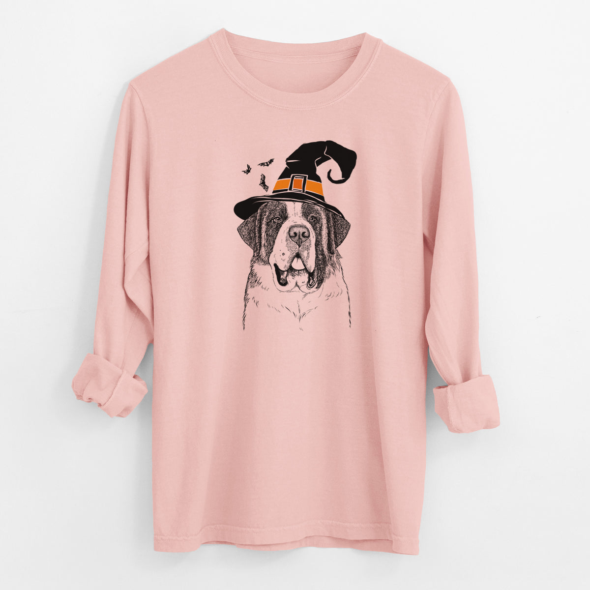 Witch Thor the Saint Bernard - Men's Heavyweight 100% Cotton Long Sleeve