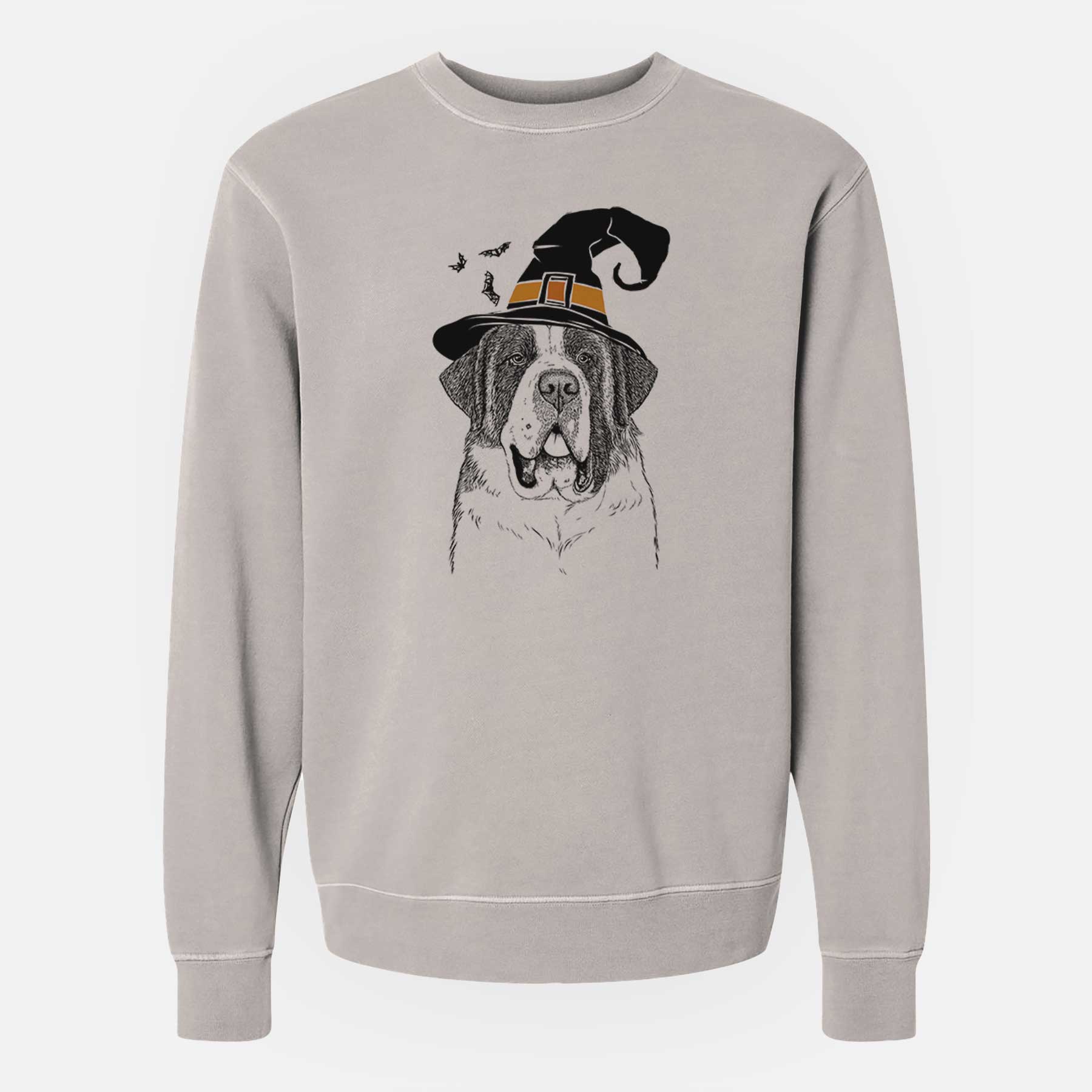 Witch Thor the Saint Bernard - Unisex Pigment Dyed Crew Sweatshirt