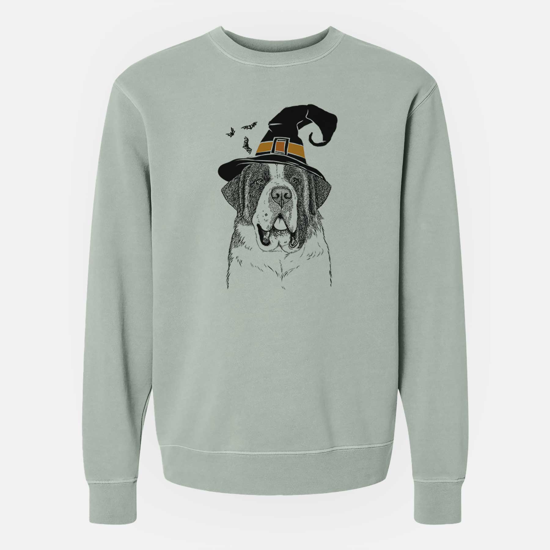 Witch Thor the Saint Bernard - Unisex Pigment Dyed Crew Sweatshirt