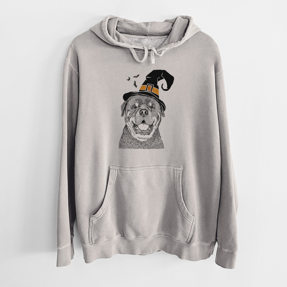 Witch Titan the Rottweiler - Unisex Pigment Dyed Hoodie