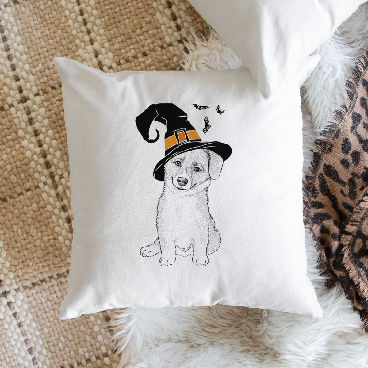 Toby the Corgi Puppy - Throw Pillow Cover