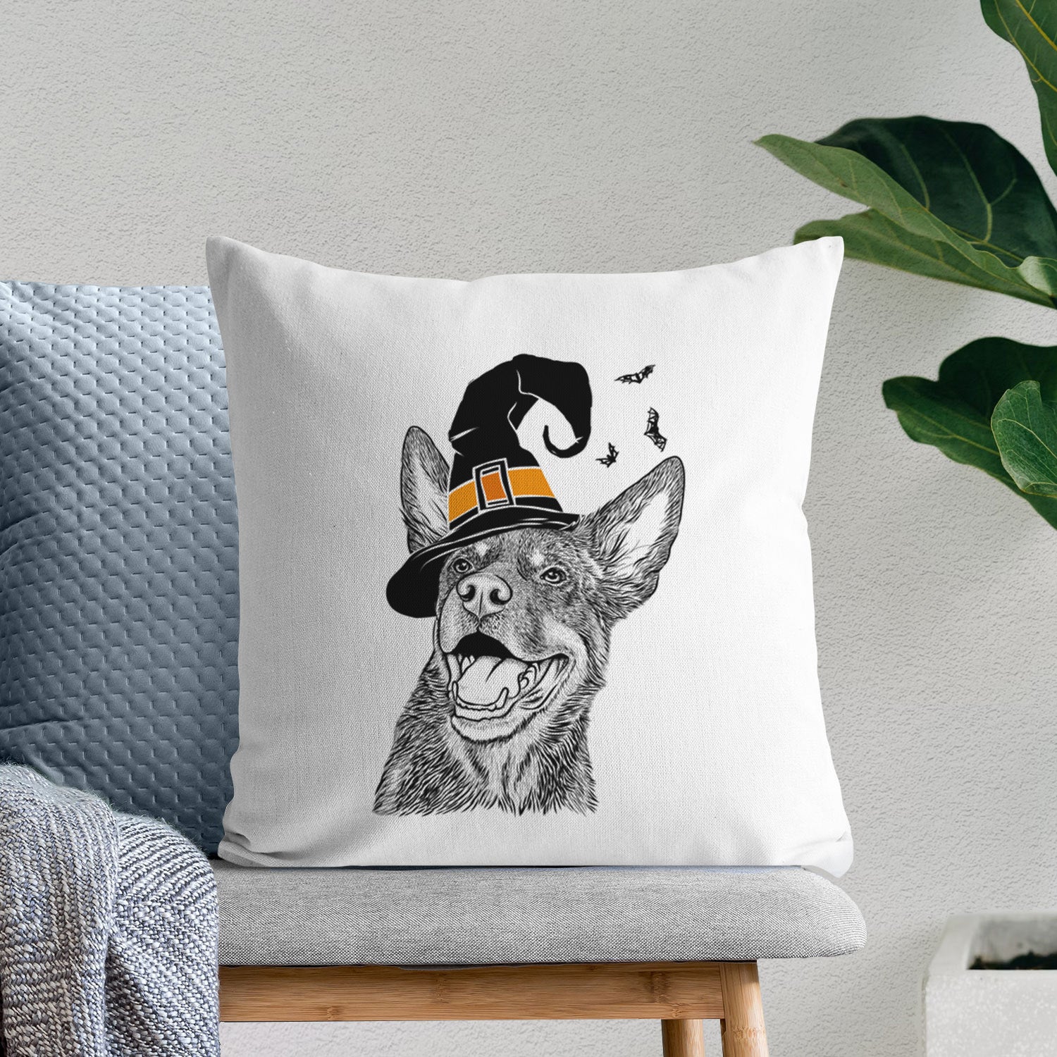 Tucker the Australian Kelpie - Throw Pillow Cover