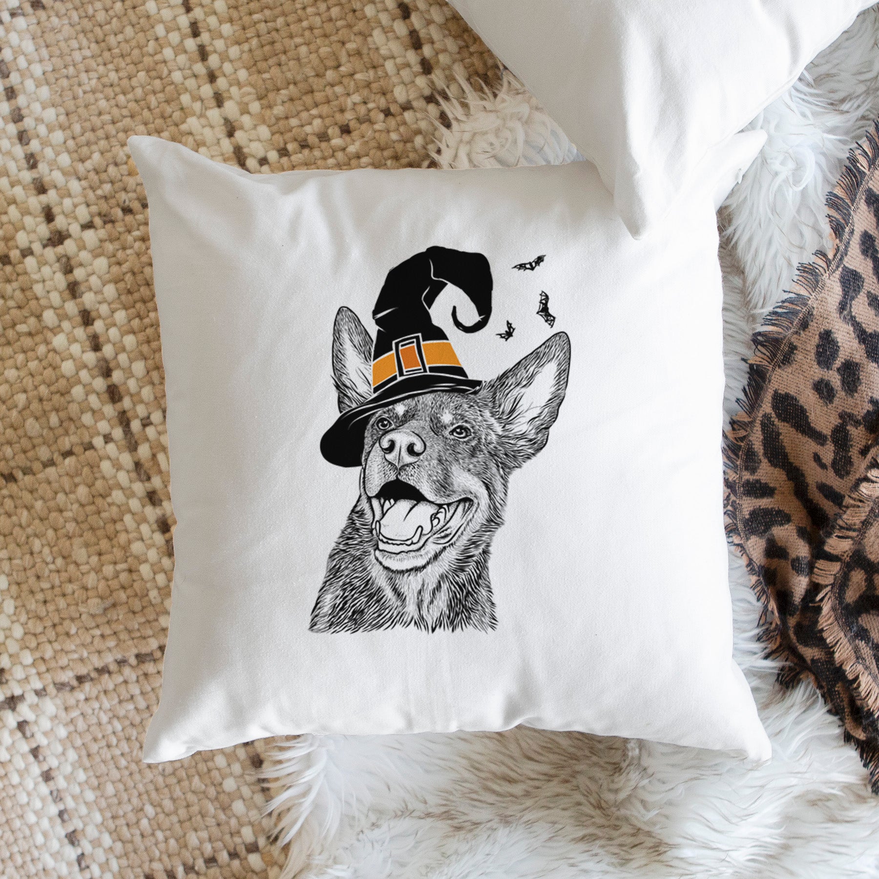 Tucker the Australian Kelpie - Throw Pillow Cover