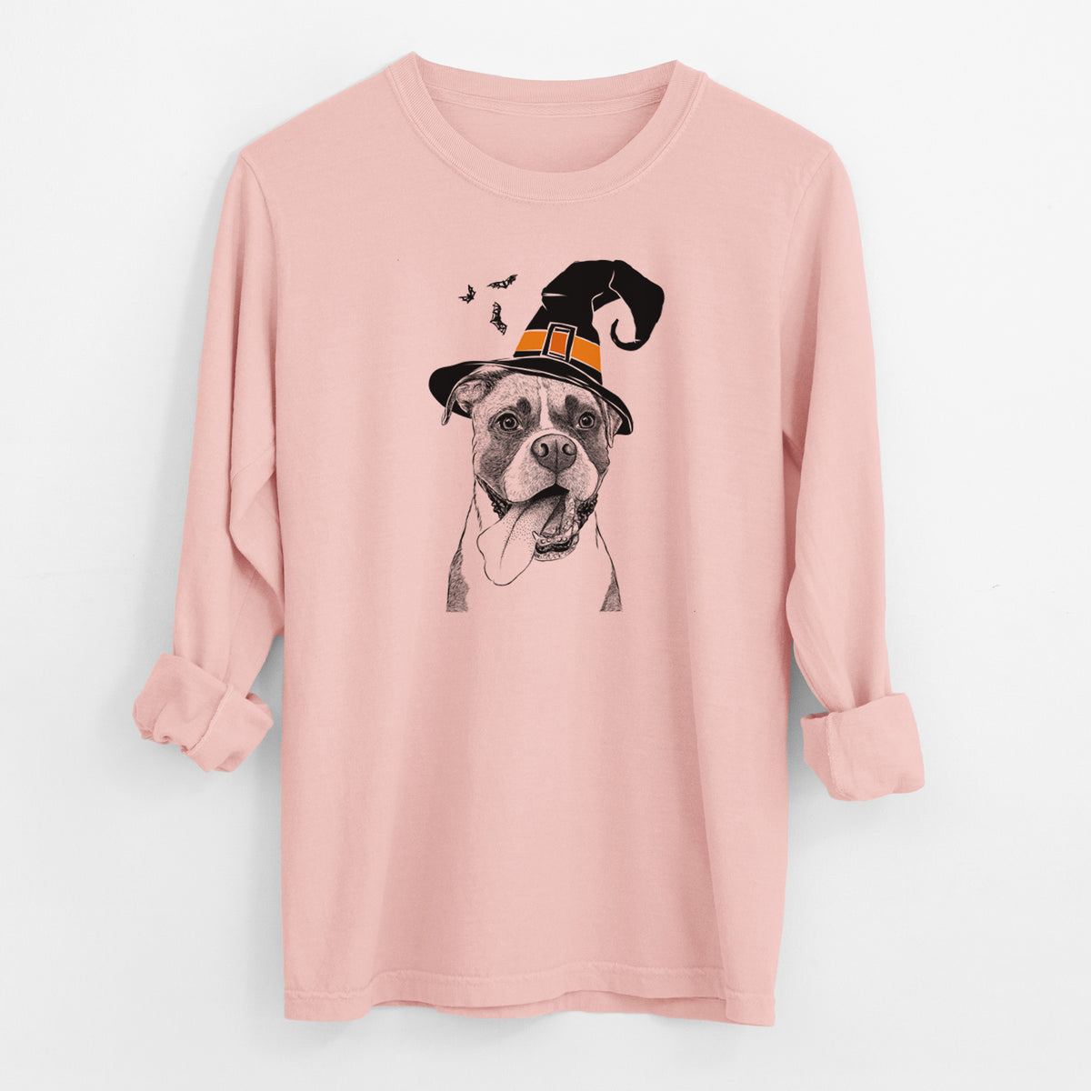 Witch Tuckeroo the Boxer - Men's Heavyweight 100% Cotton Long Sleeve