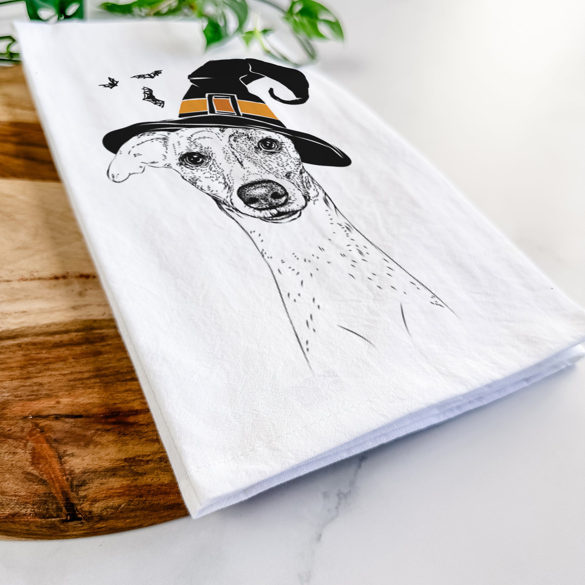 Twiggy the Whippet Tea Towel