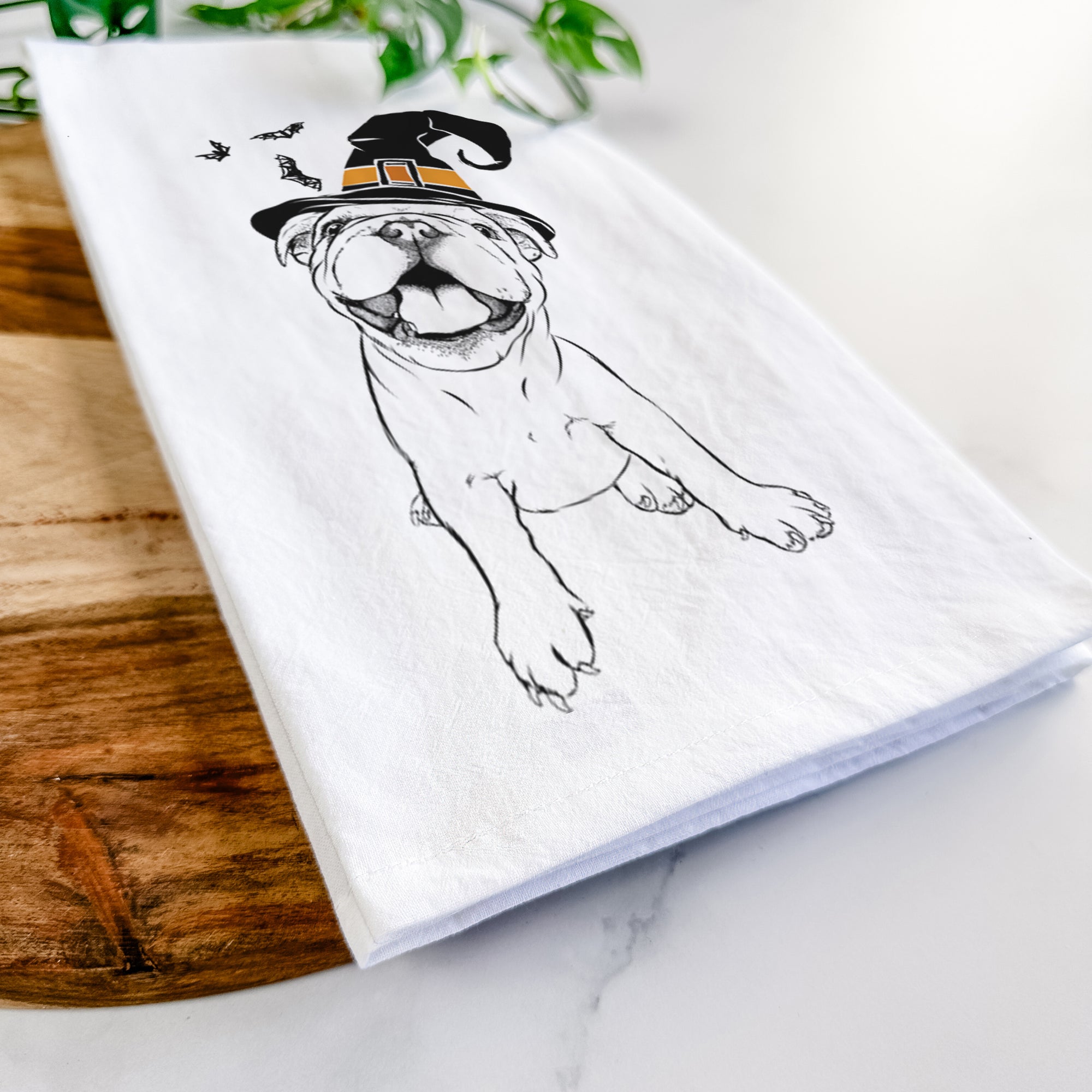 Tyke the English Bulldog Tea Towel