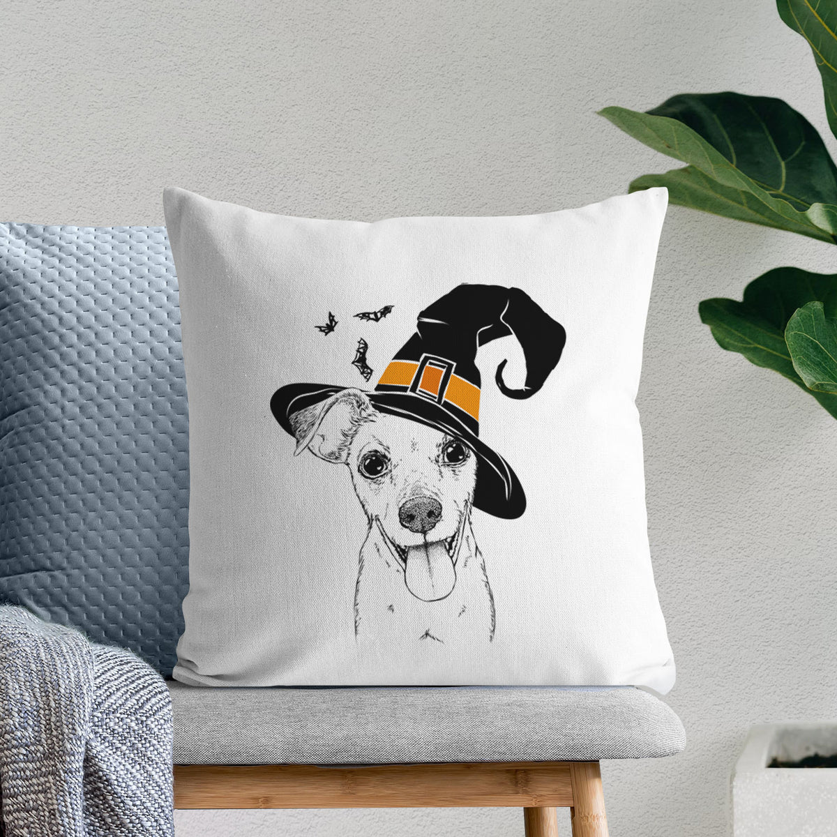 Tyler the Mixed Breed - Throw Pillow Cover