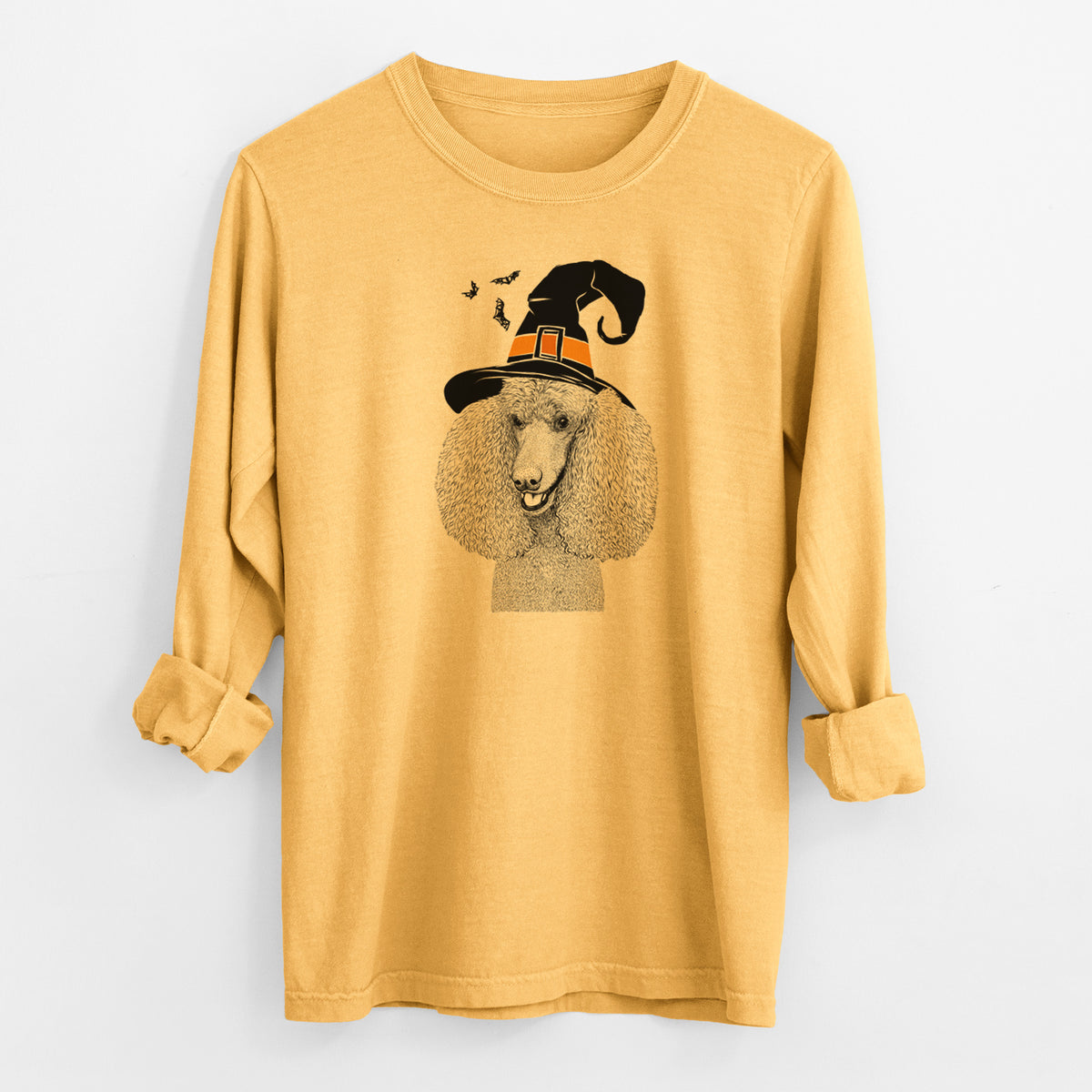 Witch Uncle Tucker the Poodle - Men's Heavyweight 100% Cotton Long Sleeve