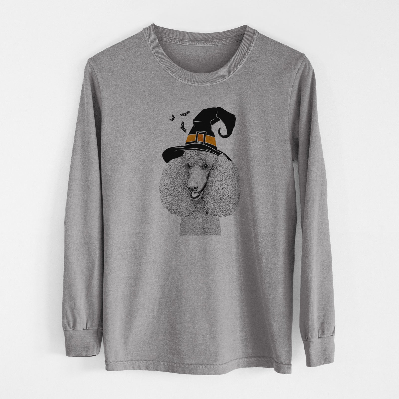 Witch Uncle Tucker the Poodle - Men's Heavyweight 100% Cotton Long Sleeve