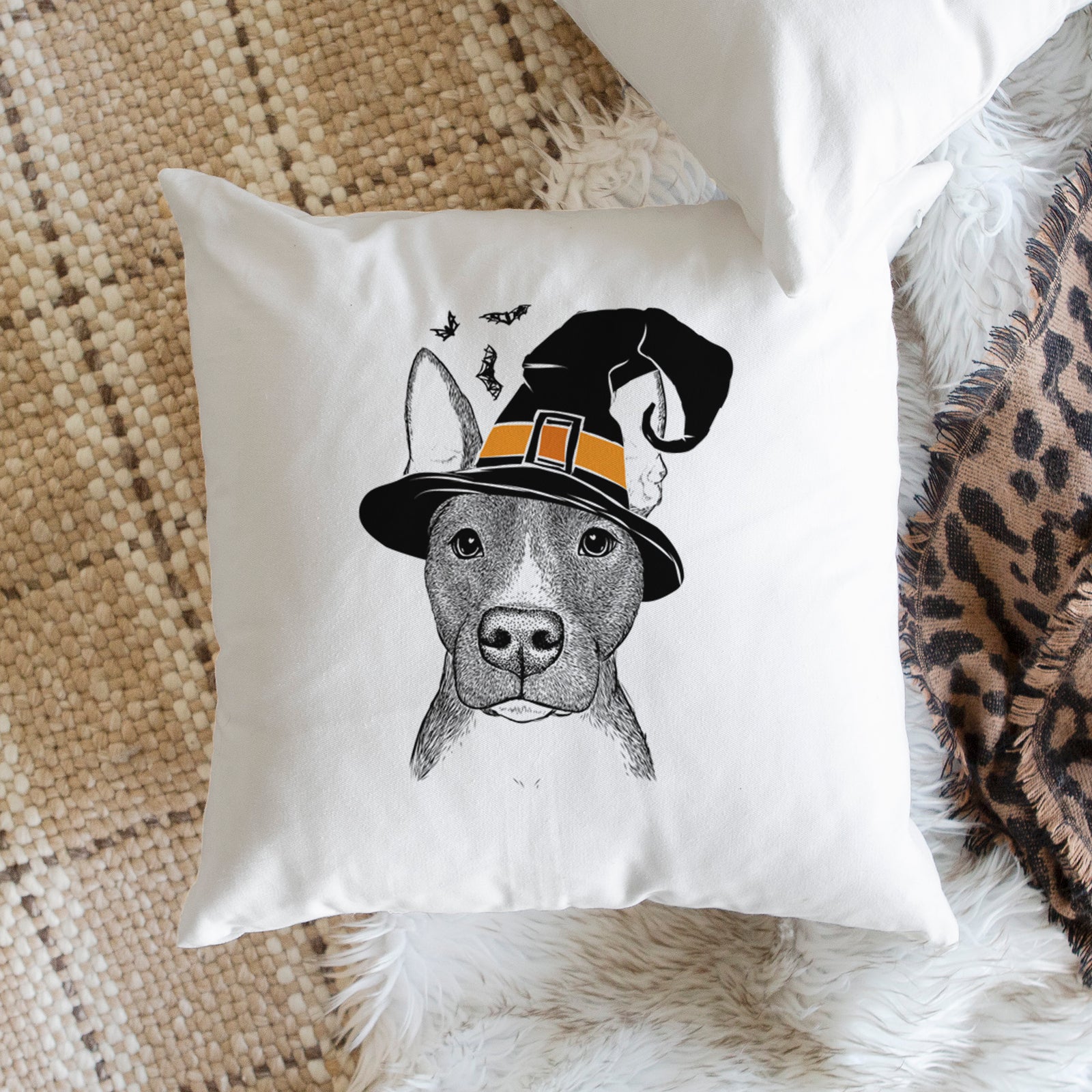 Violet the Pitbull - Throw Pillow Cover