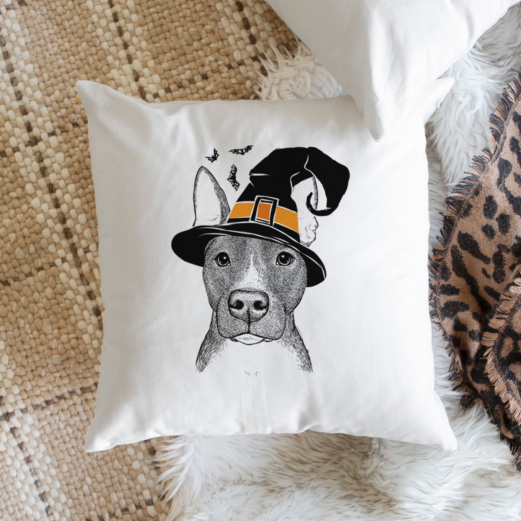 Violet the Pitbull - Throw Pillow Cover