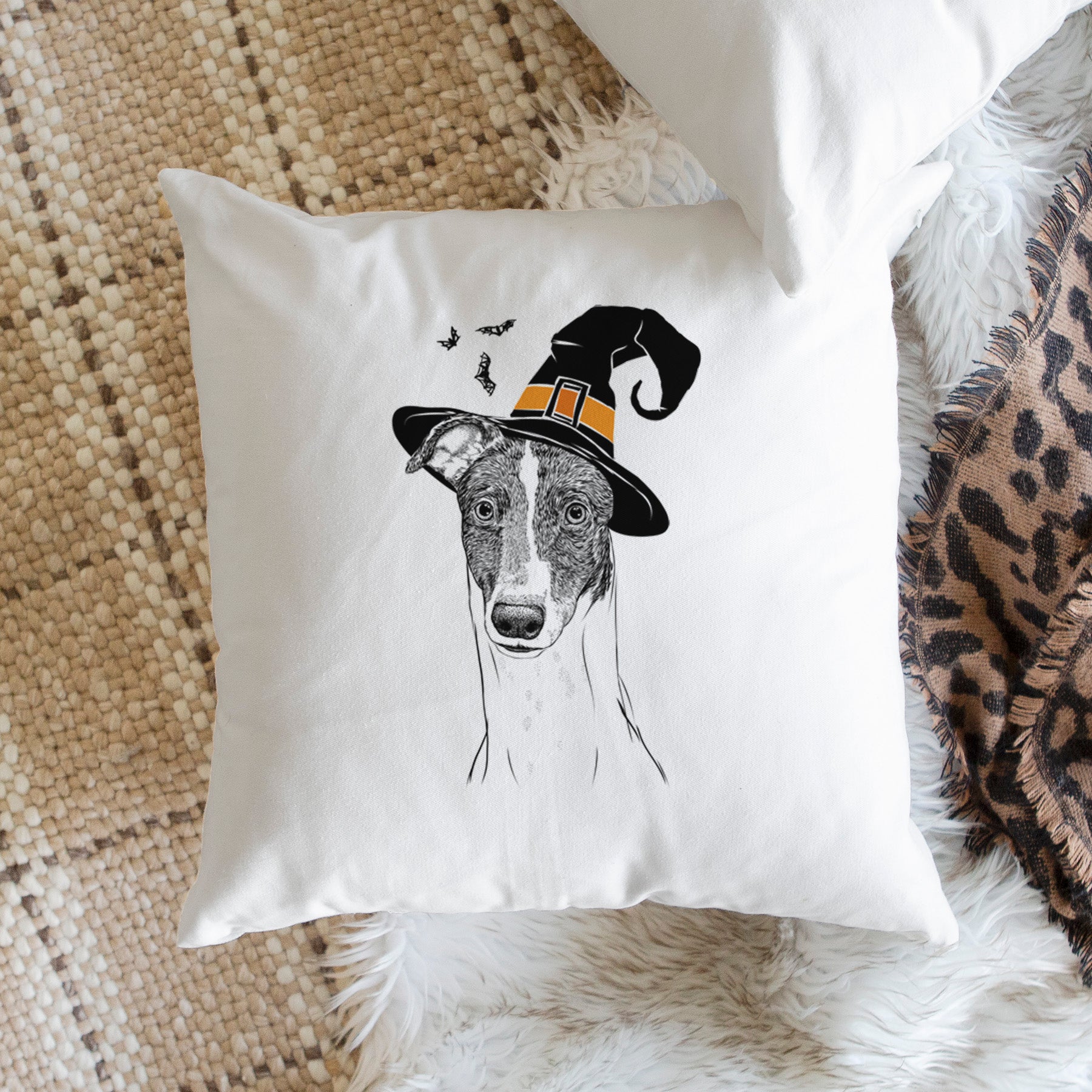Vyncent the Greyhound - Throw Pillow Cover