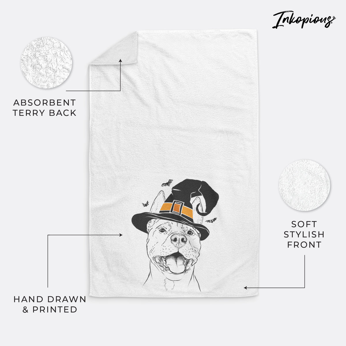 Wally the Pitbull Decorative Hand Towel