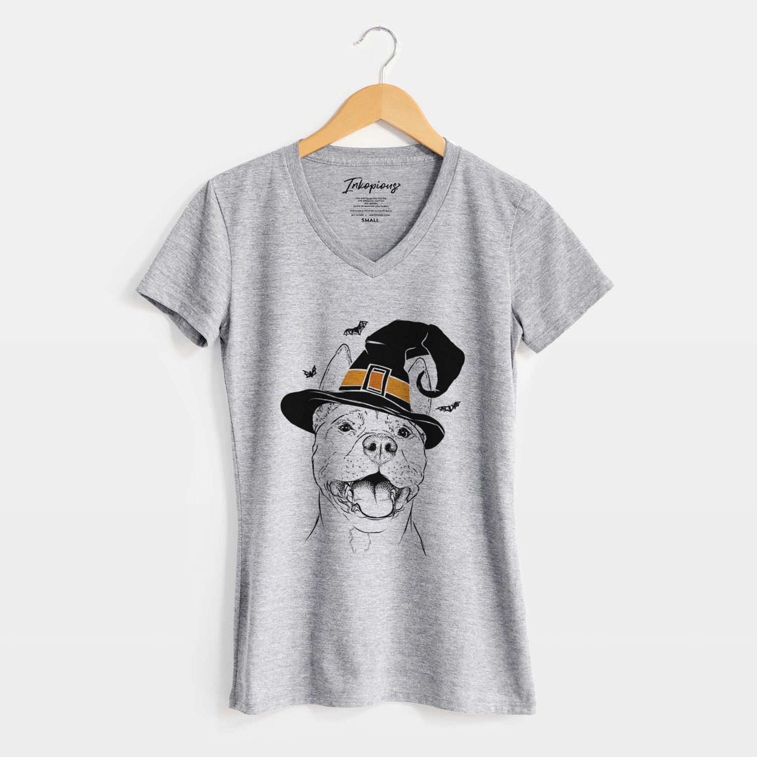 Witch Wally the Pitbull - Women's Perfect V-neck Shirt