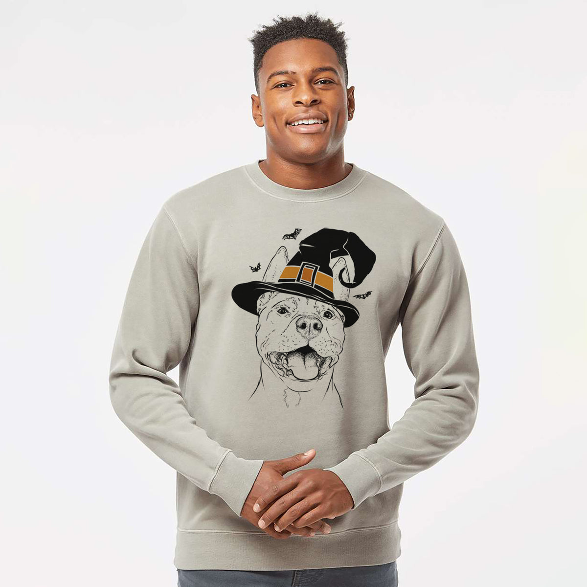 Witch Wally the Pitbull - Unisex Pigment Dyed Crew Sweatshirt