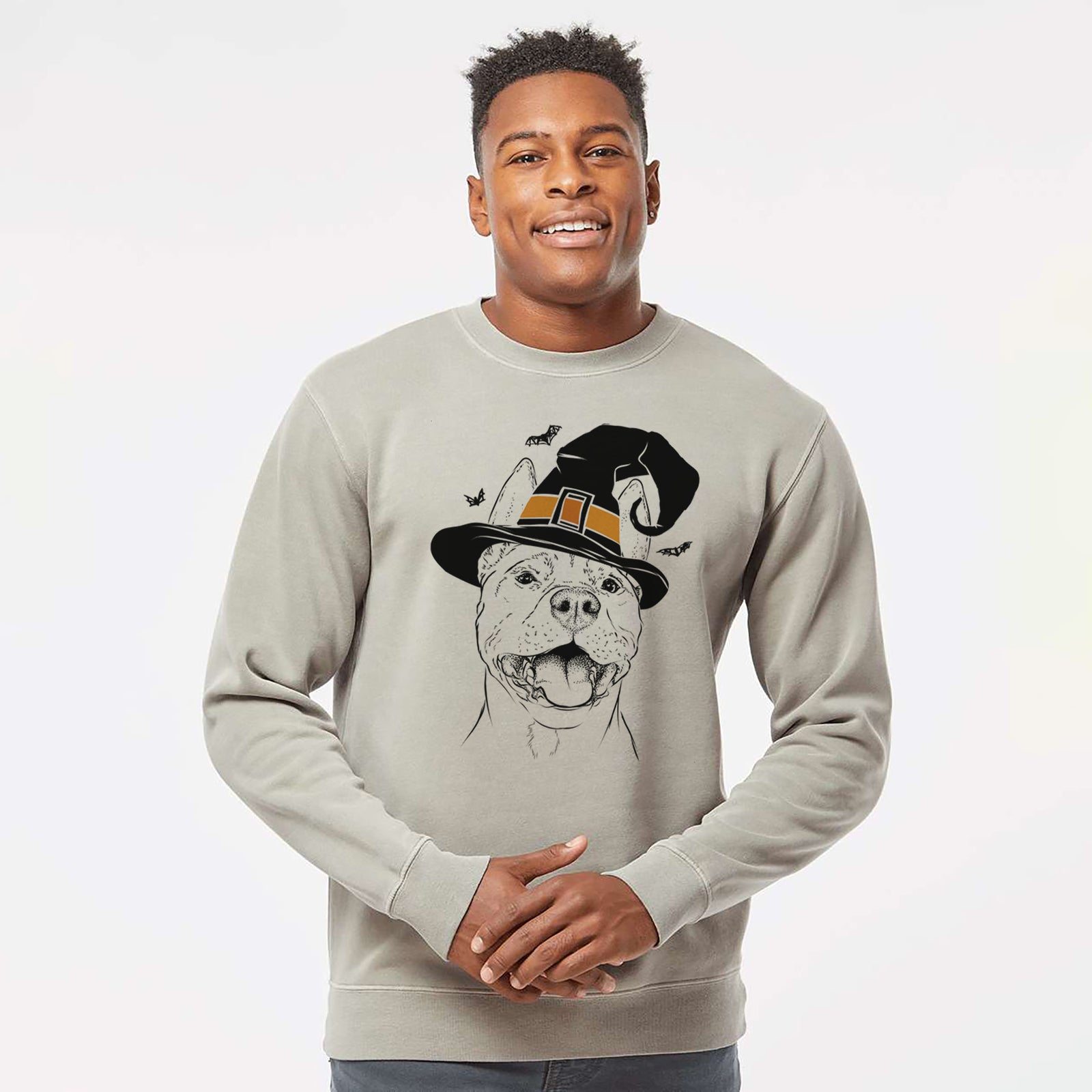 Witch Wally the Pitbull - Unisex Pigment Dyed Crew Sweatshirt