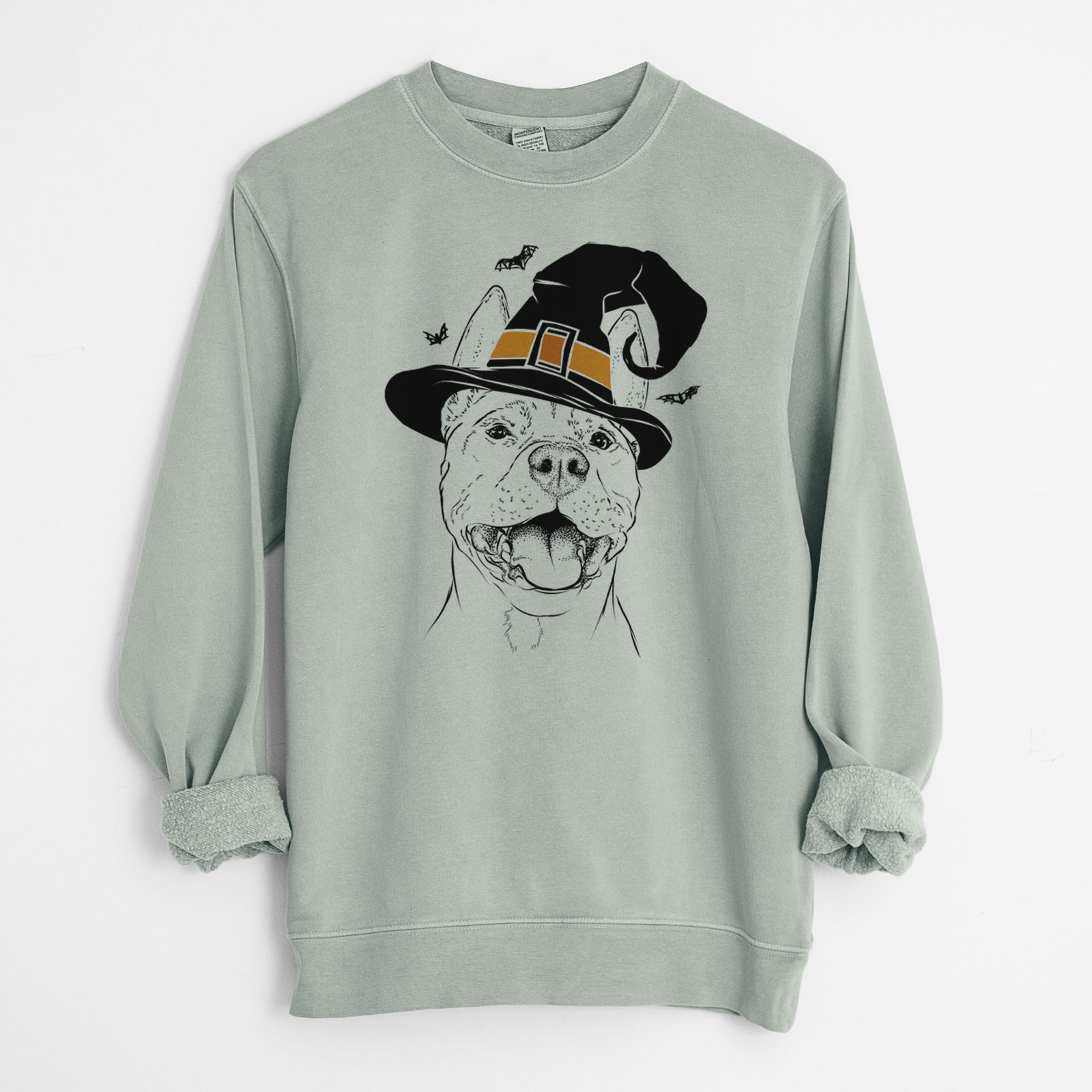 Witch Wally the Pitbull - Unisex Pigment Dyed Crew Sweatshirt