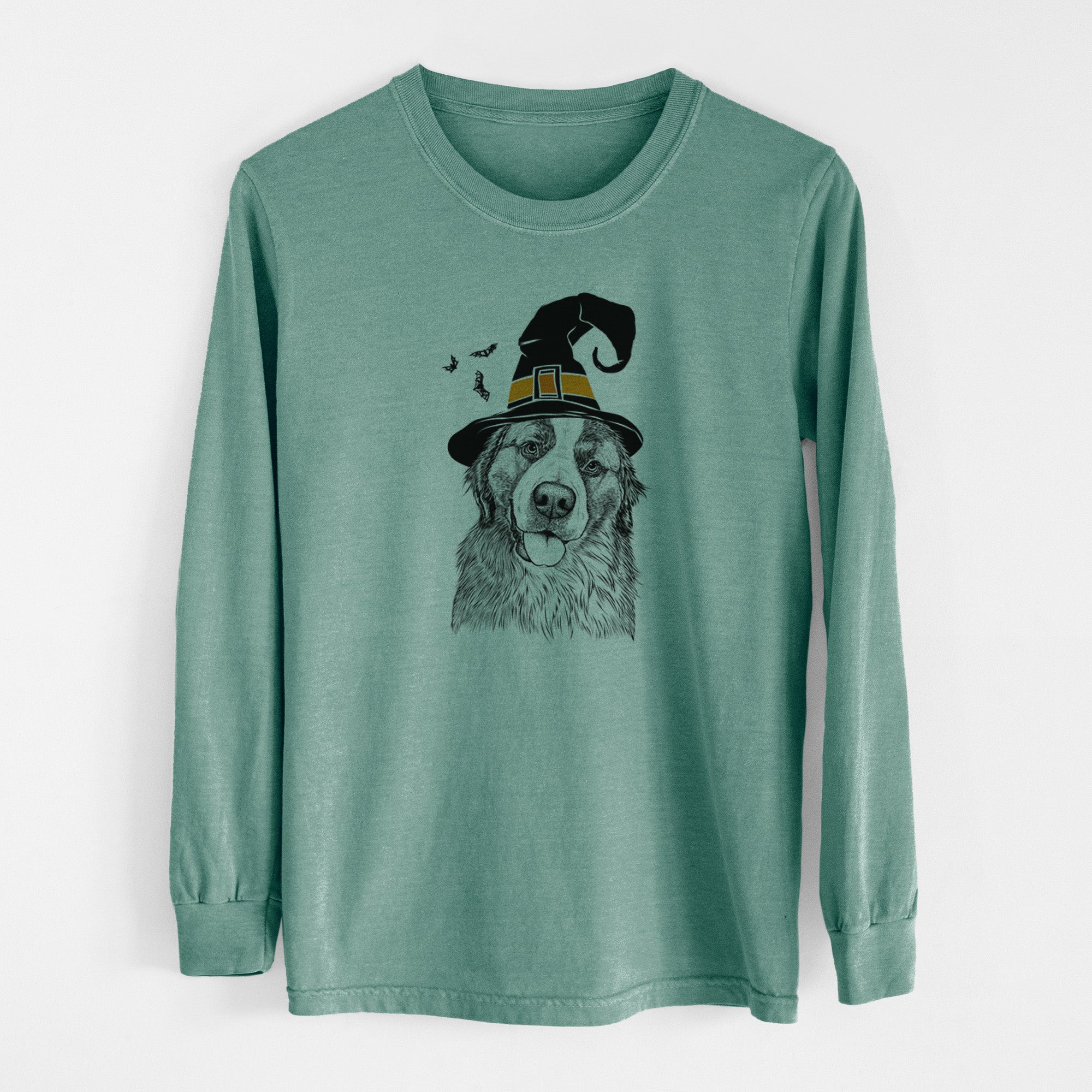 Witch Walter the Bernese Mountain Dog Mix - Men's Heavyweight 100% Cotton Long Sleeve