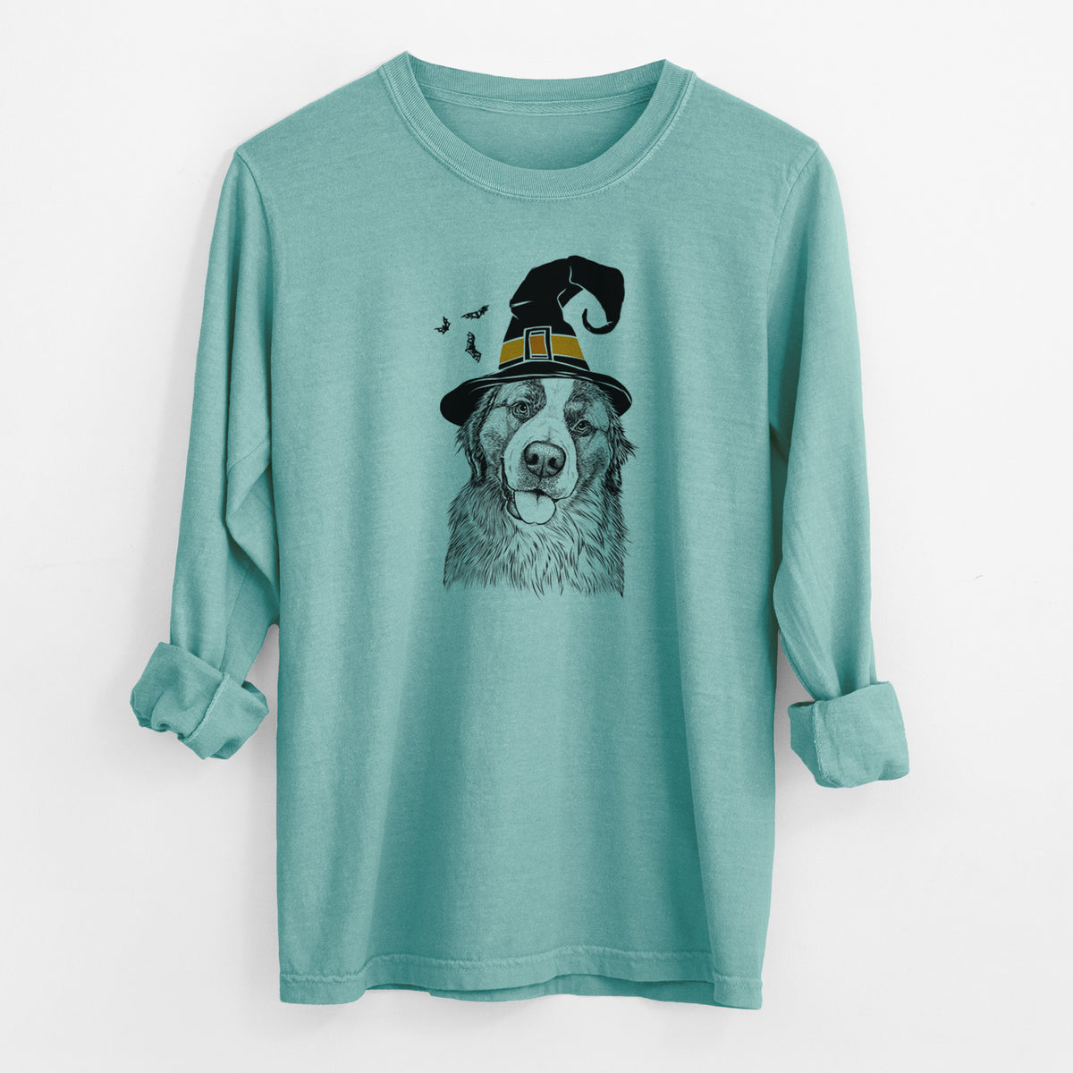 Witch Walter the Bernese Mountain Dog Mix - Men's Heavyweight 100% Cotton Long Sleeve