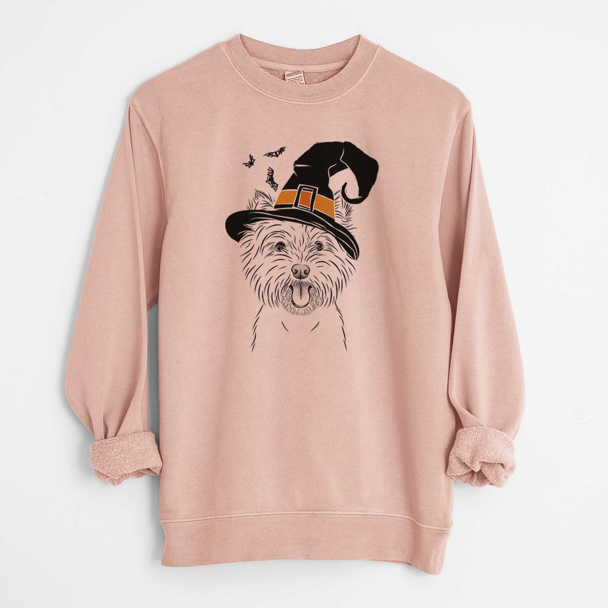 Witch Welma the West Highland Terrier - Unisex Pigment Dyed Crew Sweatshirt