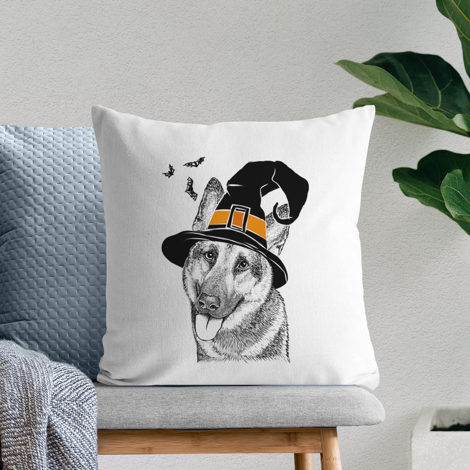 Whitaker the German Shepherd - Throw Pillow Cover