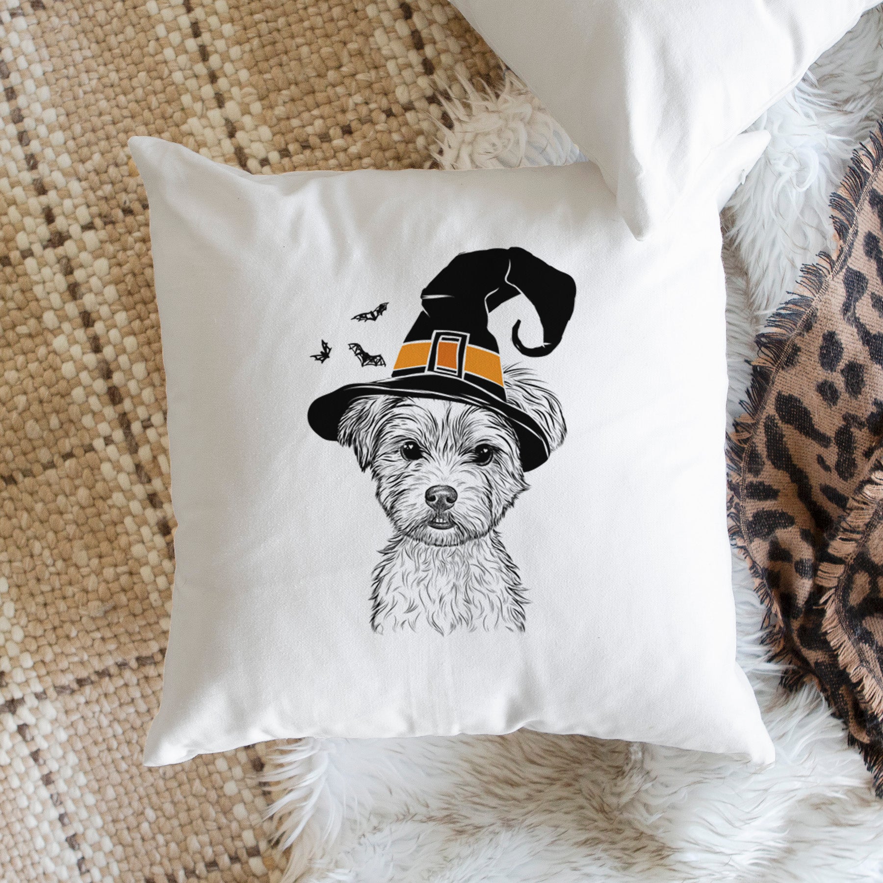 William Mitchell Newman the Yorkshire Terrier - Throw Pillow Cover