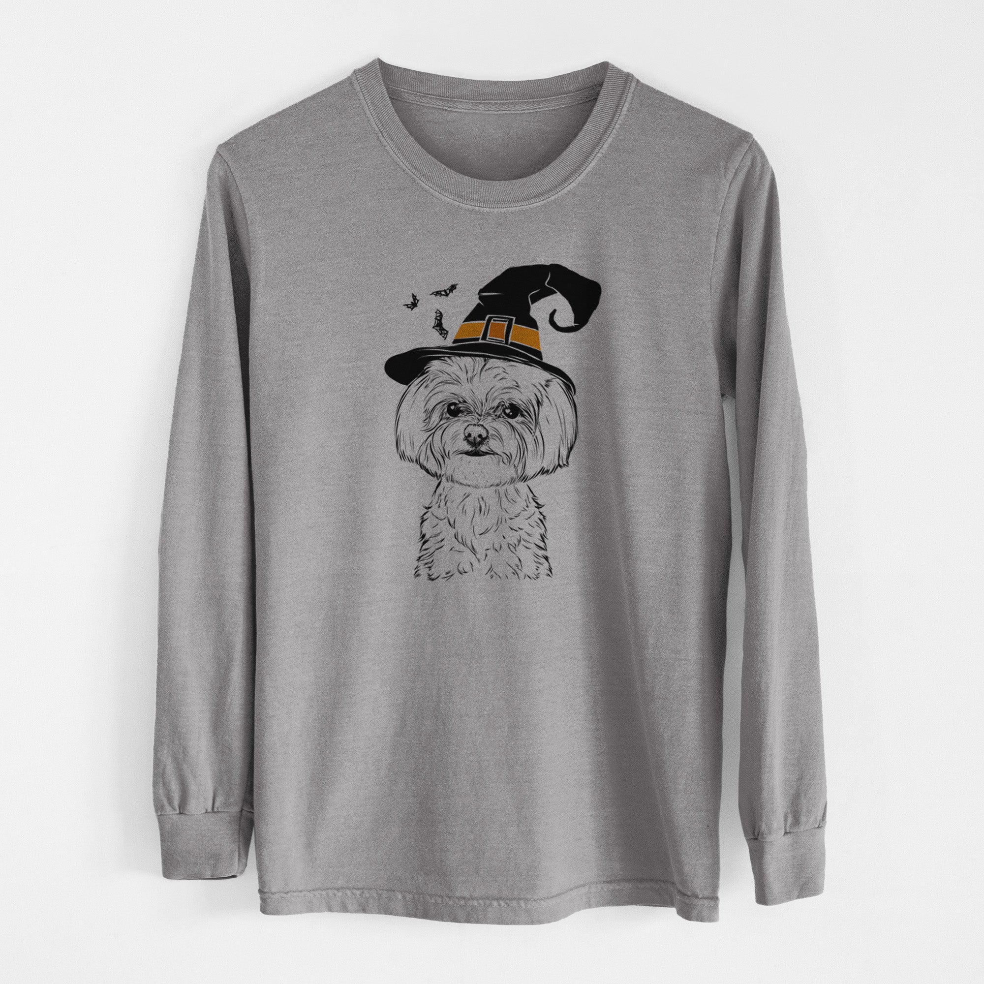 Witch Willow the Maltese - Men's Heavyweight 100% Cotton Long Sleeve