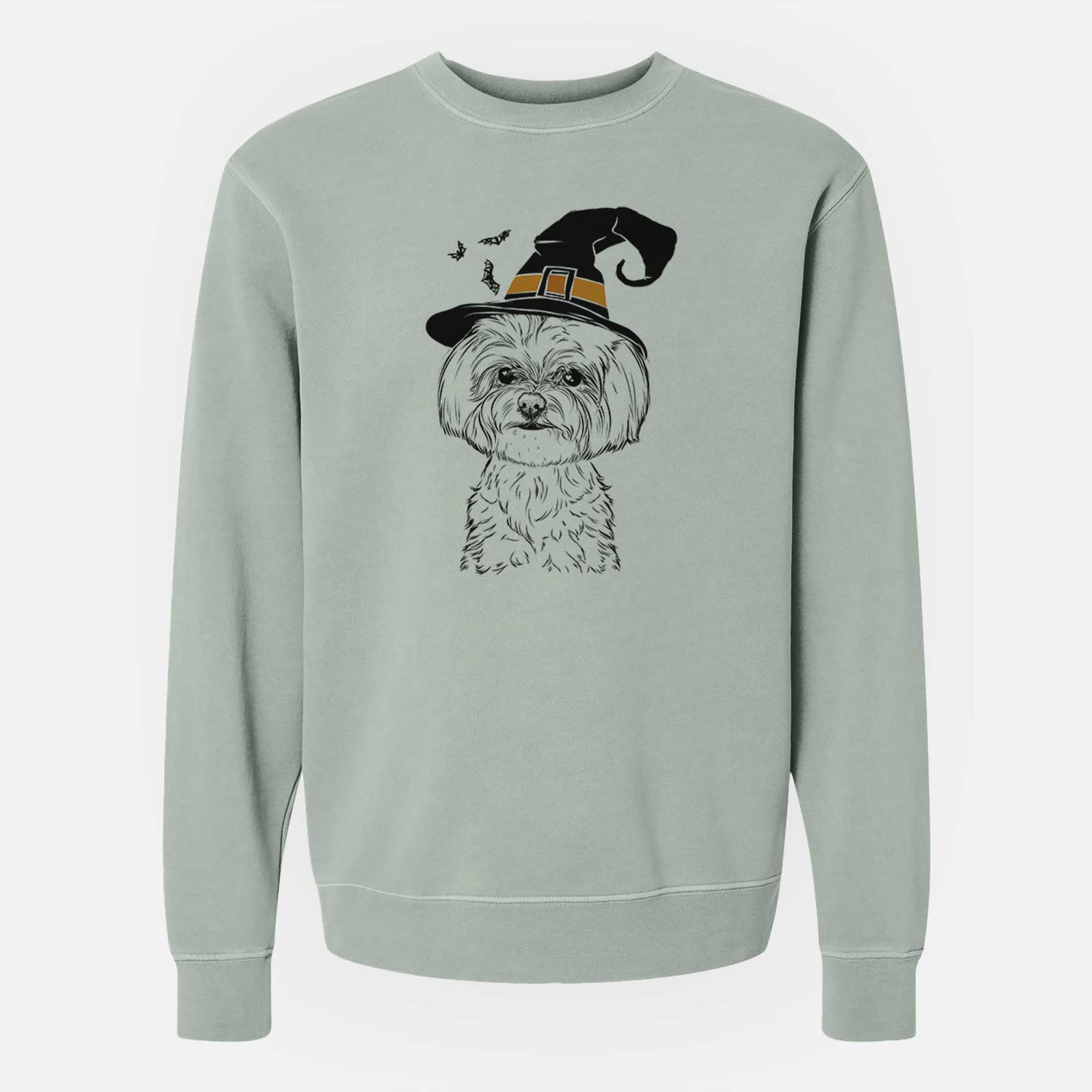 Witch Willow the Maltese - Unisex Pigment Dyed Crew Sweatshirt