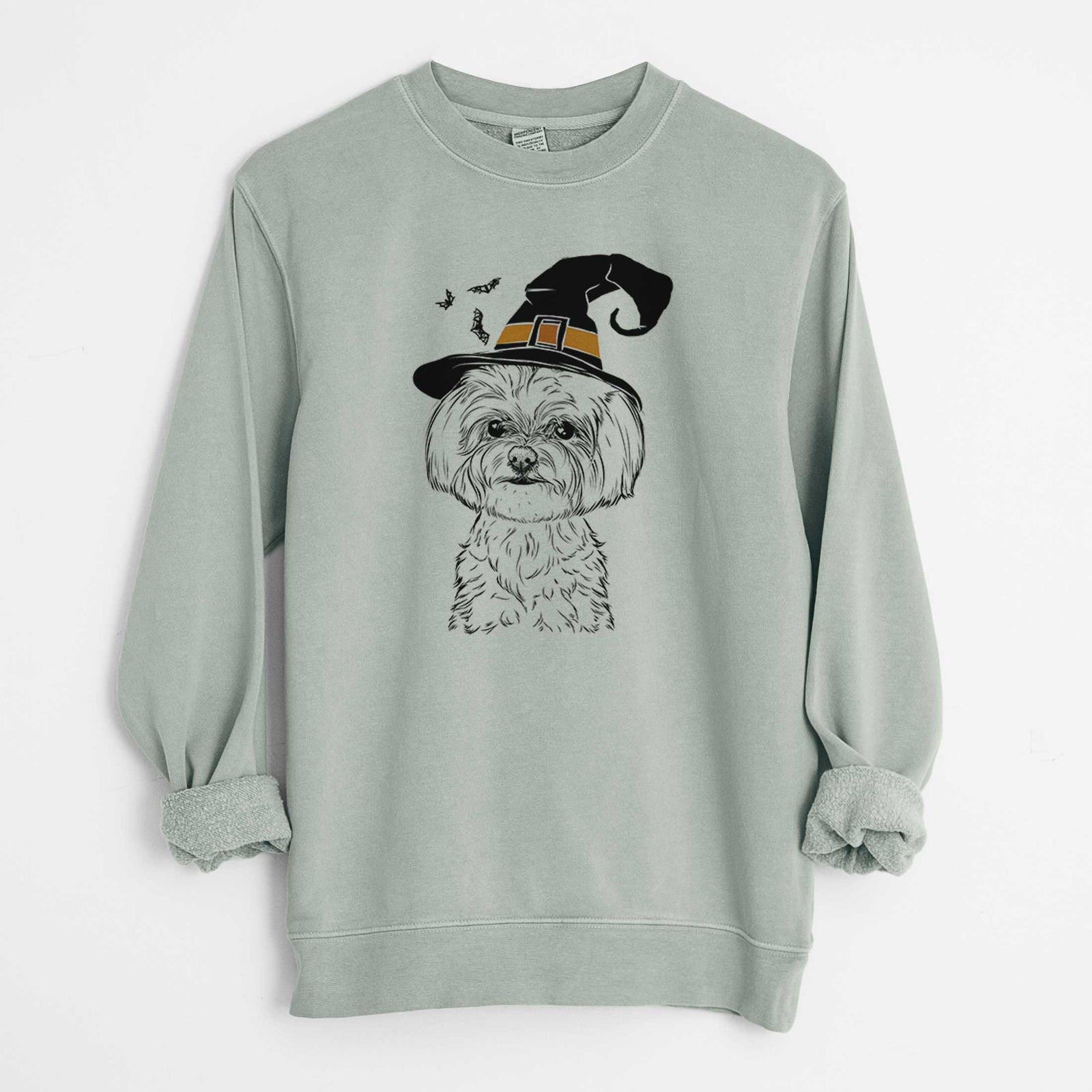 Witch Willow the Maltese - Unisex Pigment Dyed Crew Sweatshirt