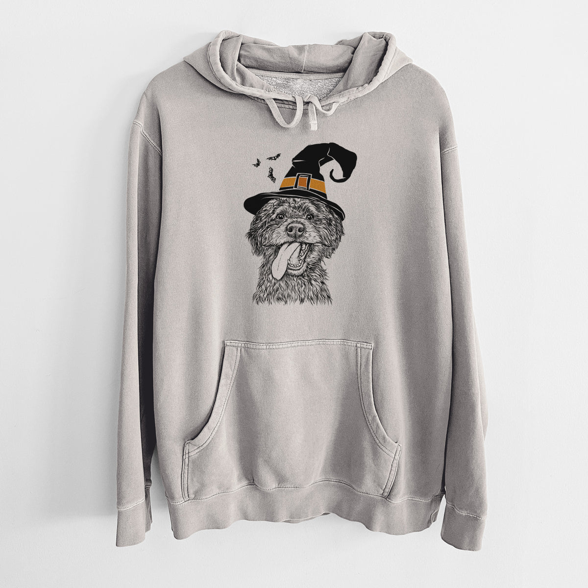 Witch Winnie the Mini Aussiedoodle - Unisex Pigment Dyed Hoodie