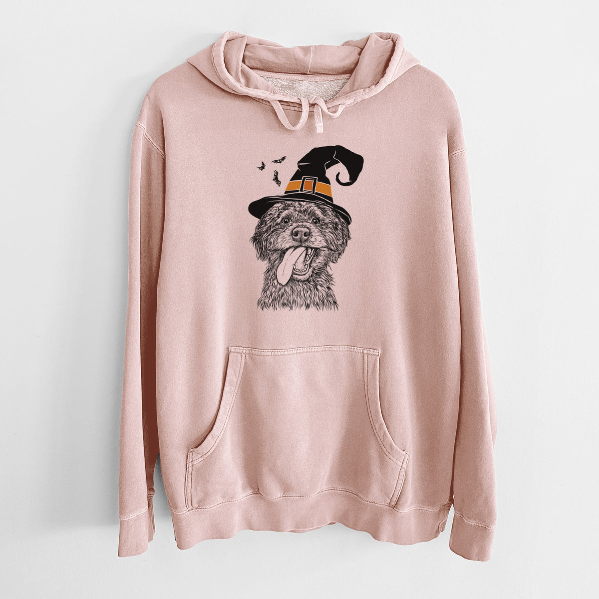 Witch Winnie the Mini Aussiedoodle - Unisex Pigment Dyed Hoodie