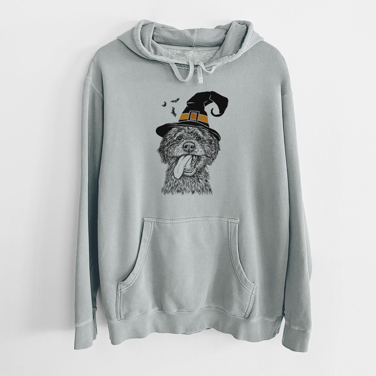 Witch Winnie the Mini Aussiedoodle - Unisex Pigment Dyed Hoodie