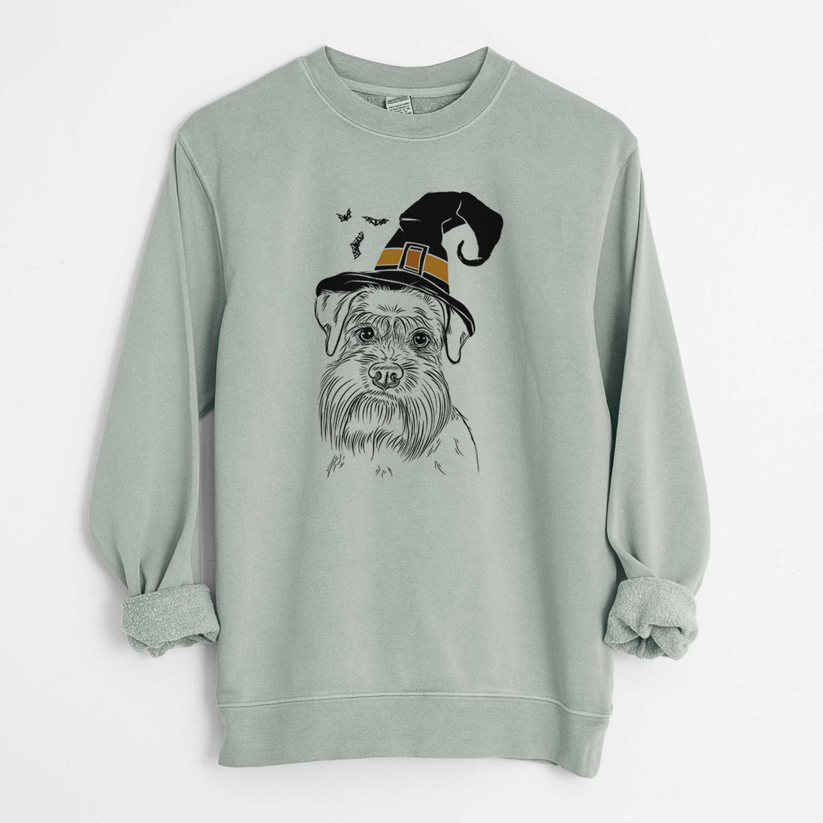 Witch Wrigley the Schnauzer - Unisex Pigment Dyed Crew Sweatshirt