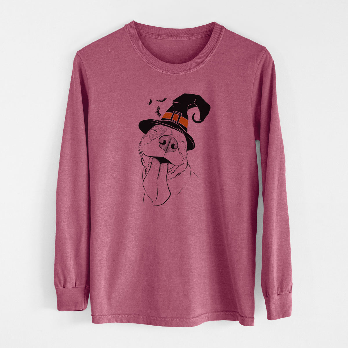 Witch Xena the American Staffordshire Terrier - Men's Heavyweight 100% Cotton Long Sleeve