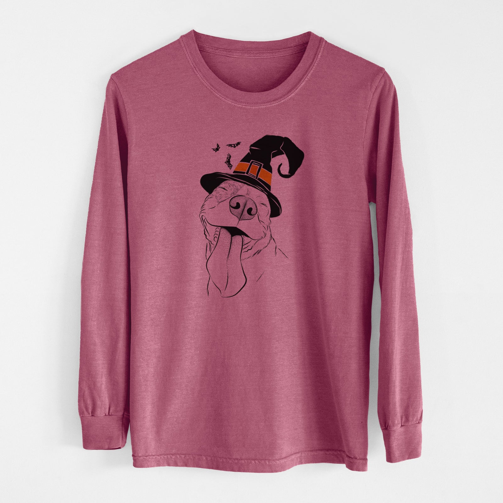 Witch Xena the American Staffordshire Terrier - Men's Heavyweight 100% Cotton Long Sleeve