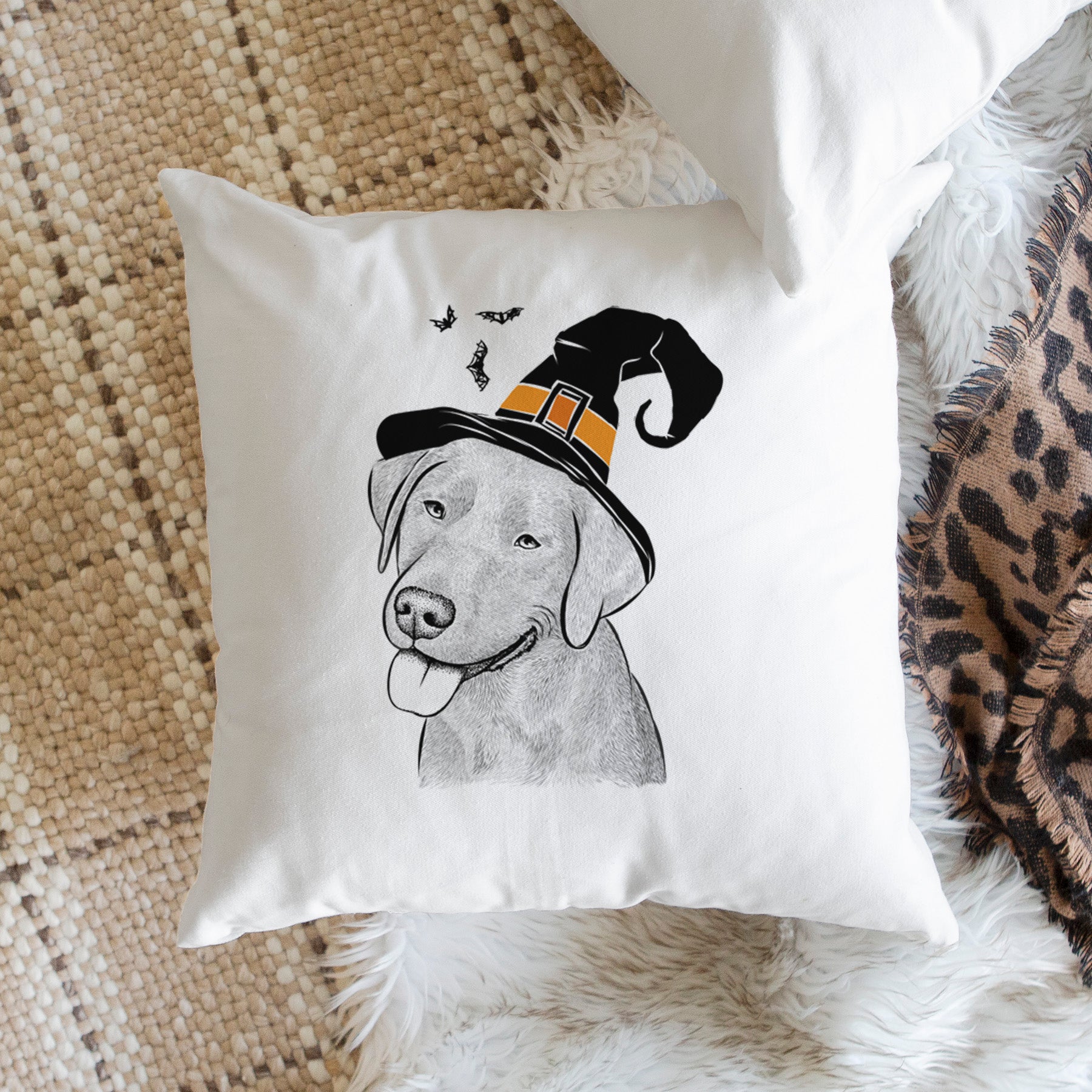 Zeppelin the Black Labrador - Throw Pillow Cover