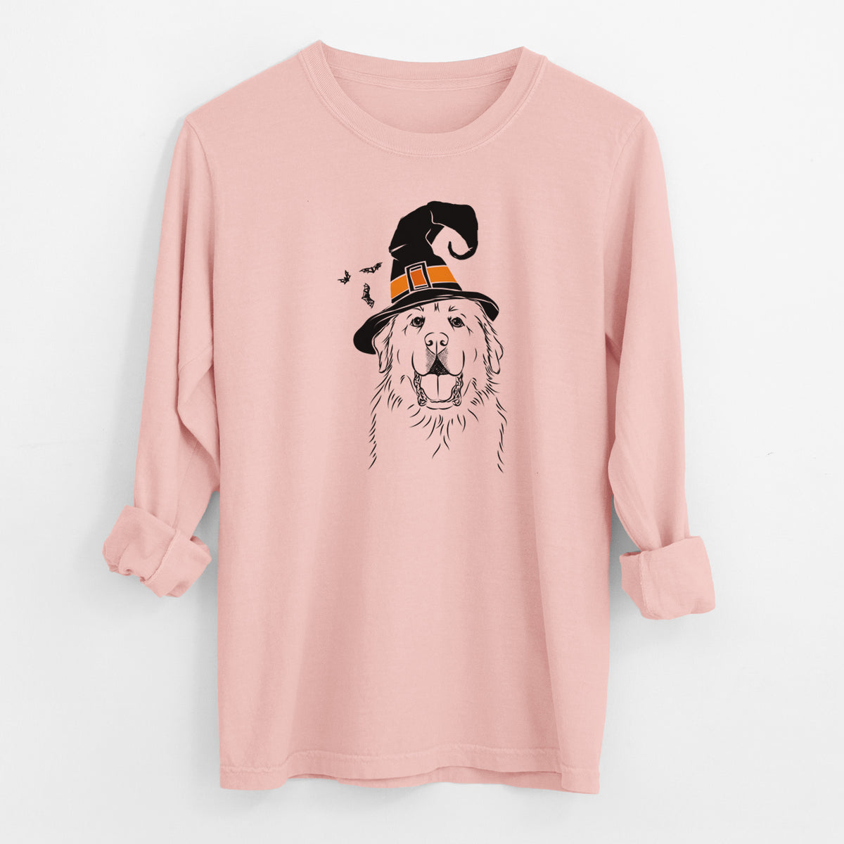 Witch Zeus the Great Pyrenees - Men's Heavyweight 100% Cotton Long Sleeve