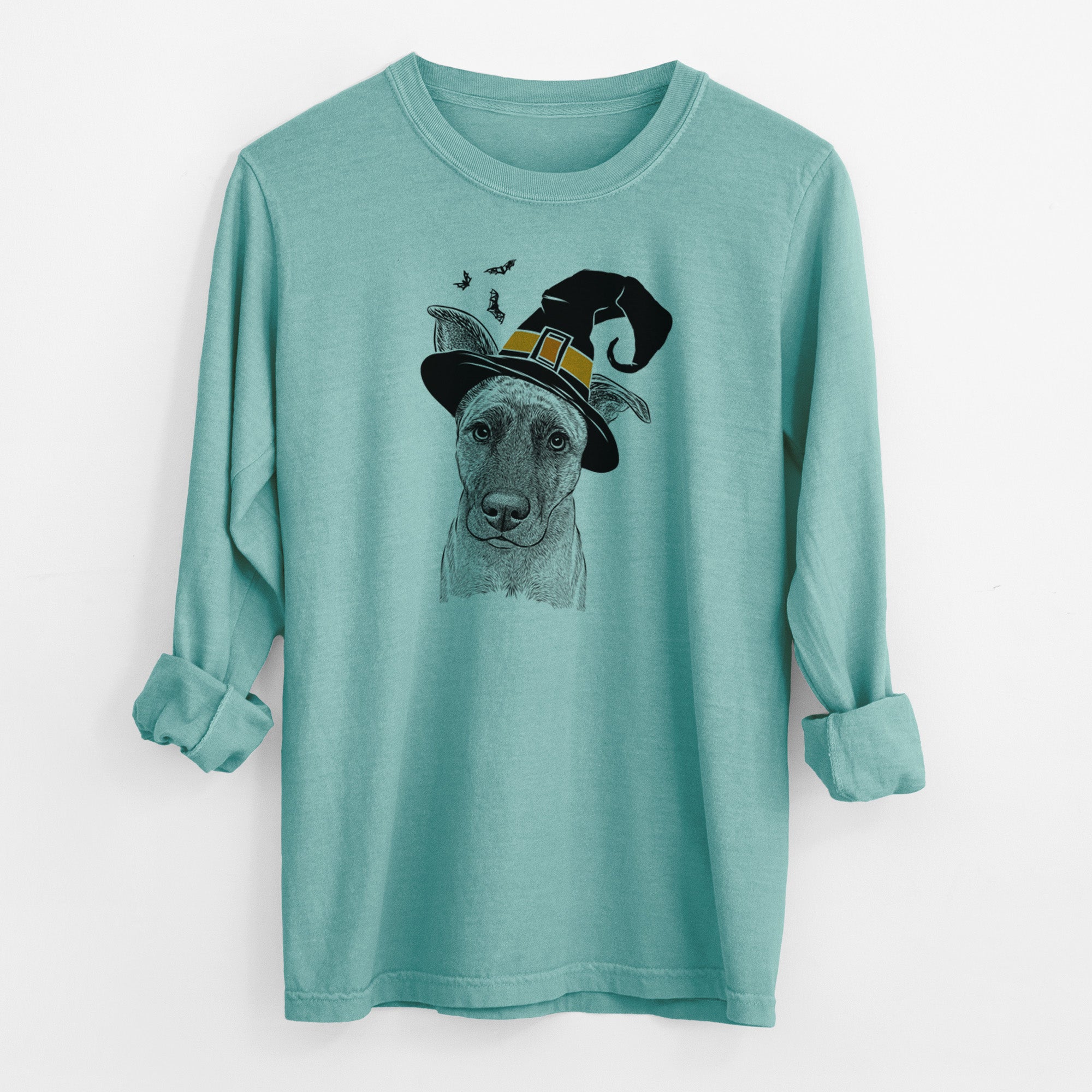 Witch Zoey the Mixed Breed - Men's Heavyweight 100% Cotton Long Sleeve