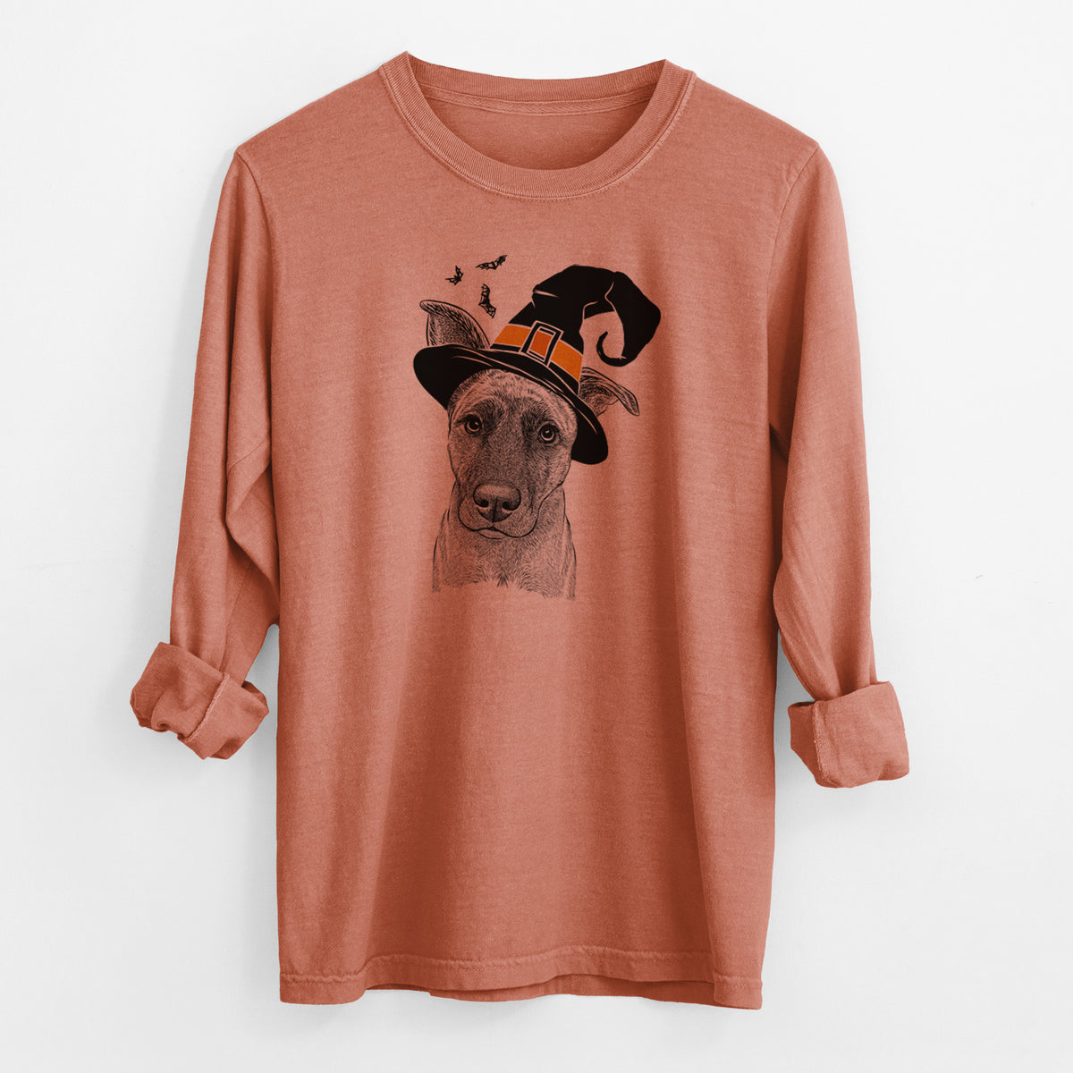 Witch Zoey the Mixed Breed - Men&#39;s Heavyweight 100% Cotton Long Sleeve