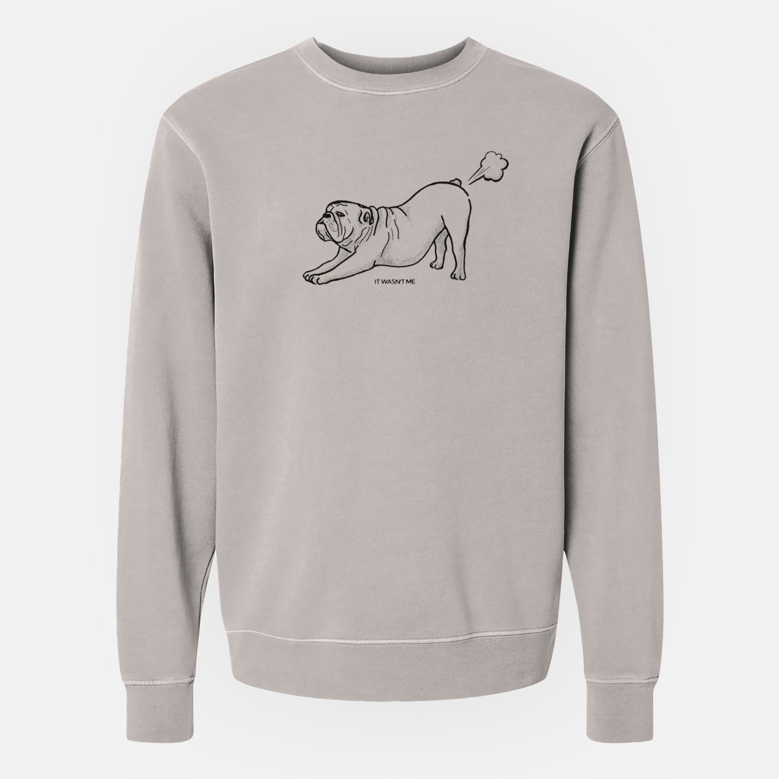 It Wasn't Me — English Bulldog - Unisex Pigment Dyed Crew Sweatshirt