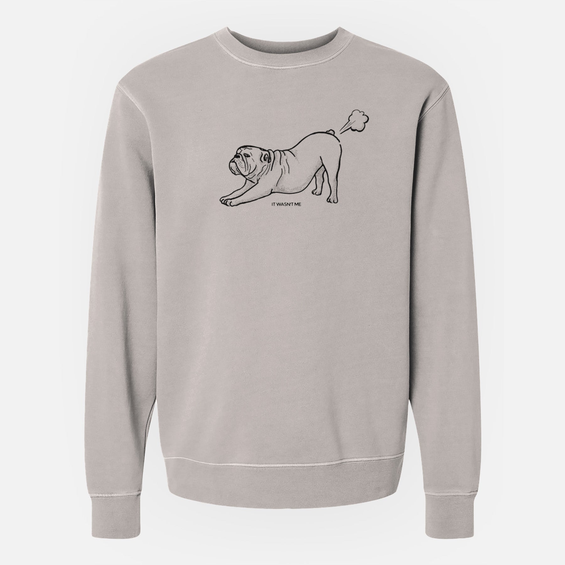 It Wasn't Me — English Bulldog - Unisex Pigment Dyed Crew Sweatshirt