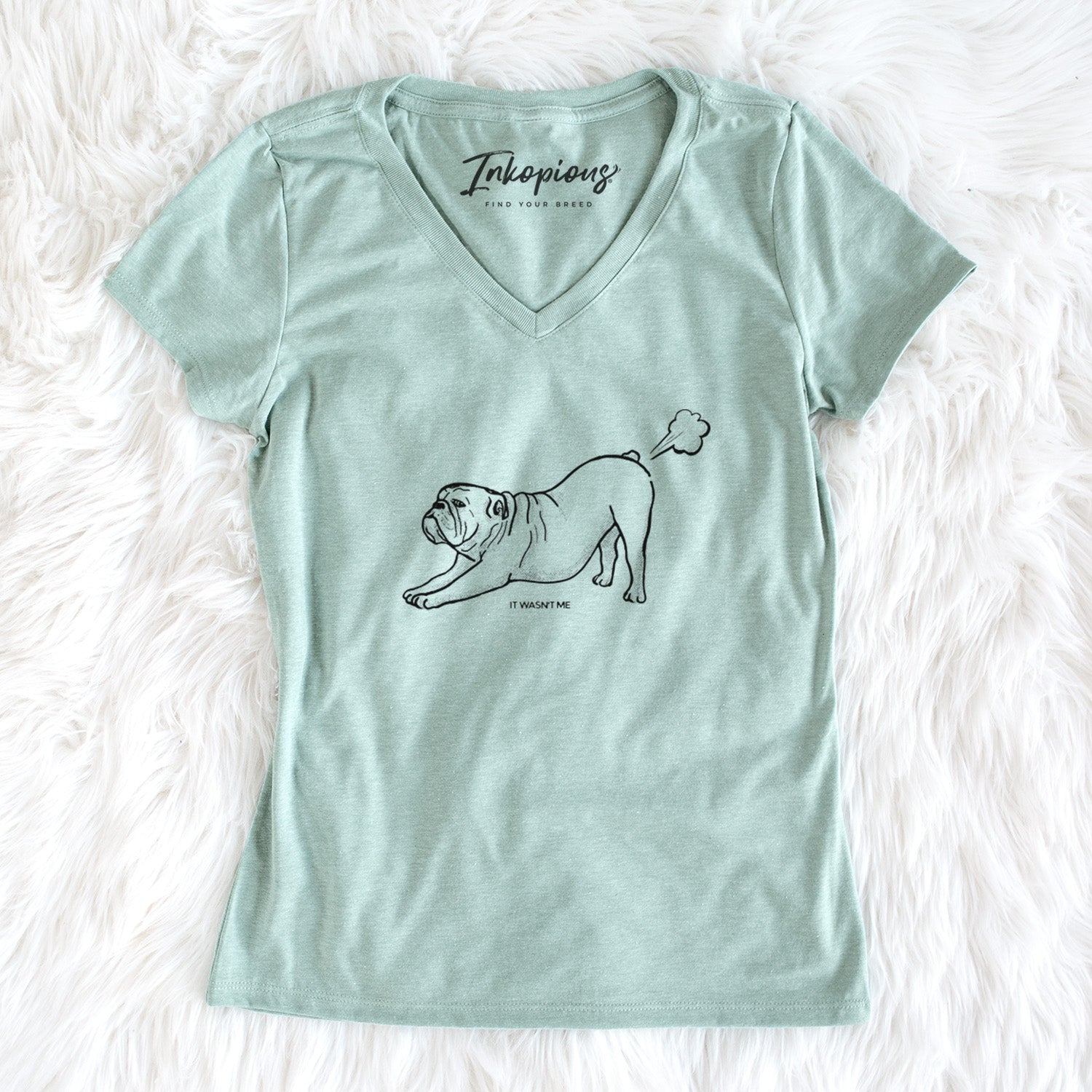 It Wasn't Me — English Bulldog - Women's Perfect V-neck Shirt