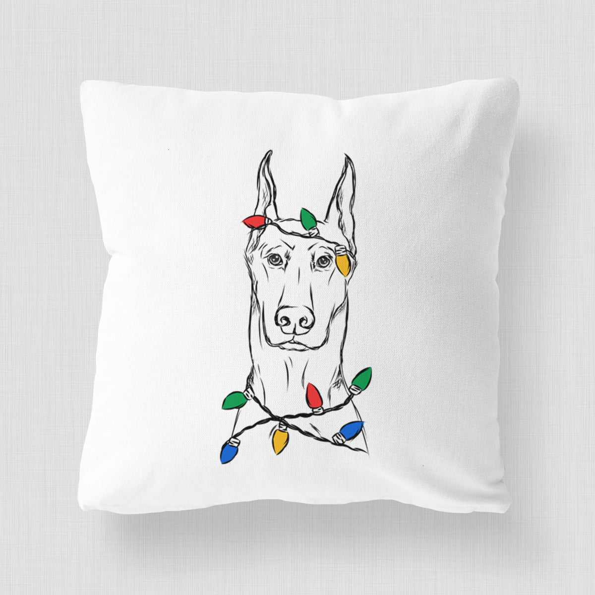 Ace the Doberman Pinscher - Throw Pillow Cover